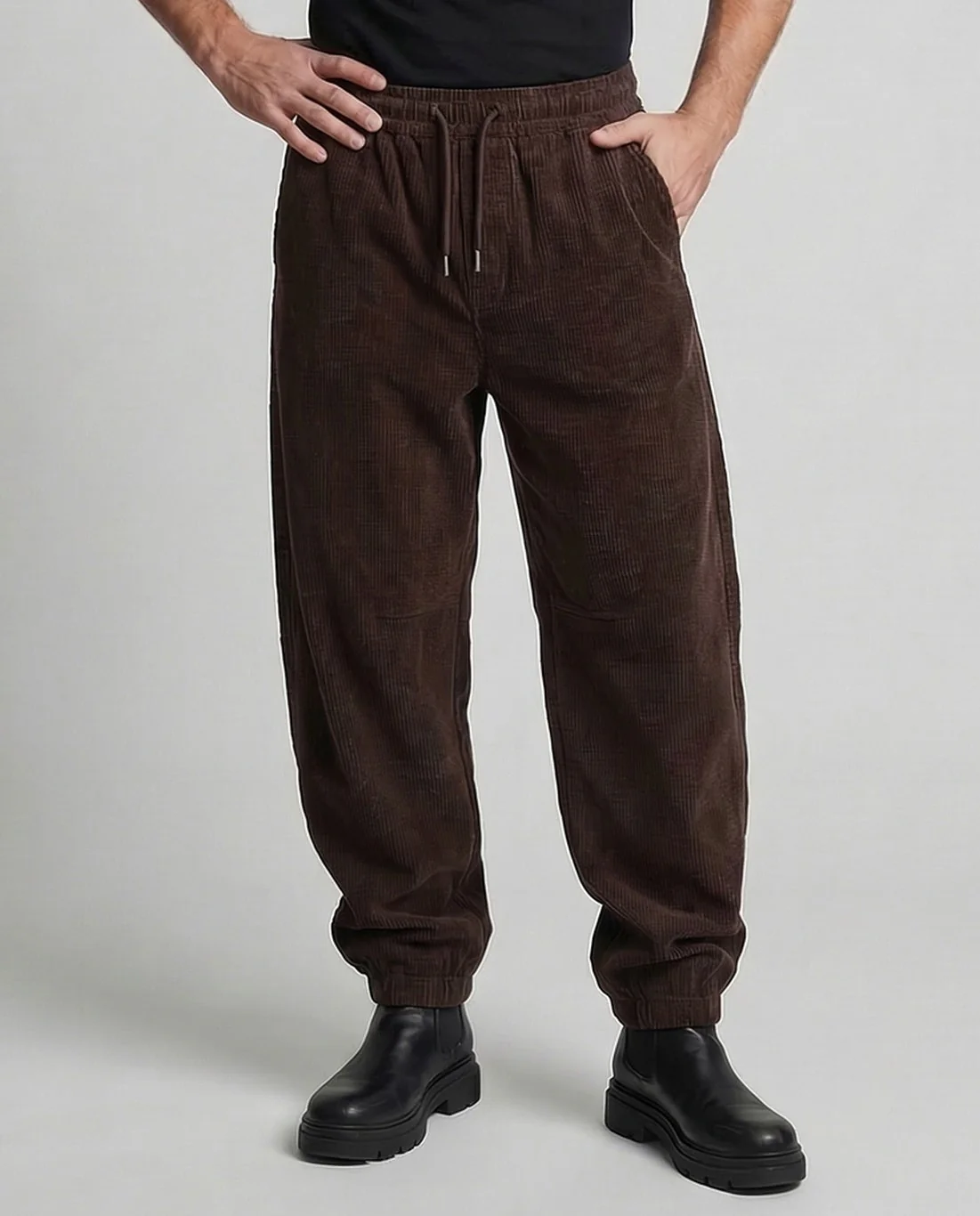 Herren Cordhose Bundfalten Weites Bein - Image 2