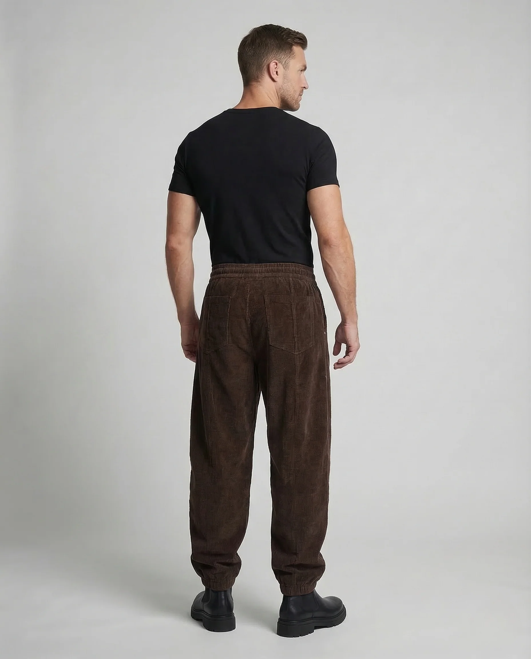 Herren Cordhose Bundfalten Weites Bein - Image 4