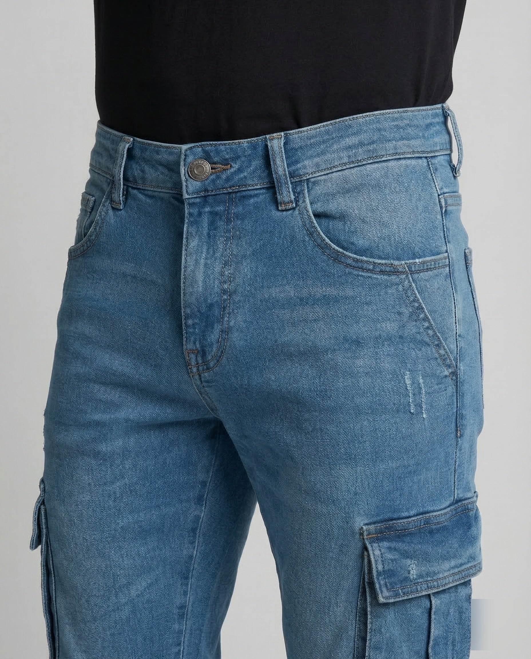 Herren Cargo Hose Stretch Denim - Image 3