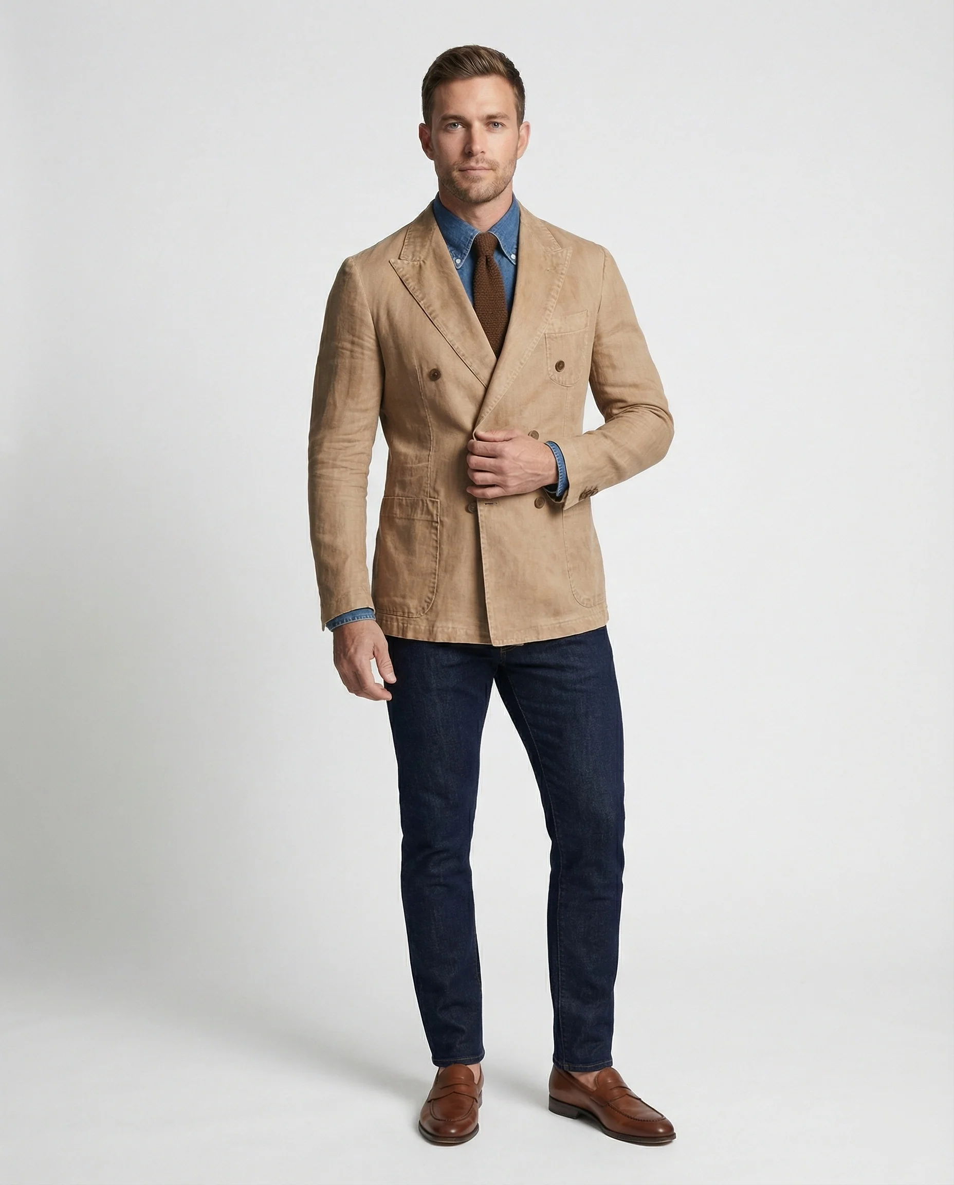 Leinenblazer Doppelreiher Herren - Image 4