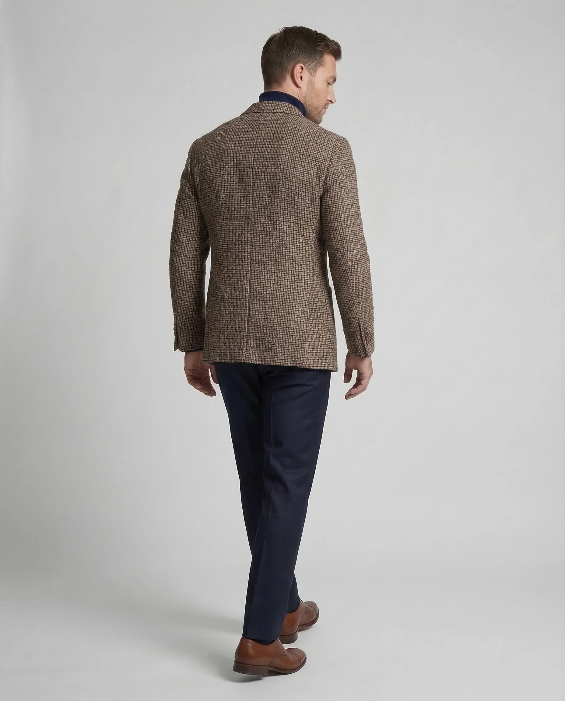 Herren Karo Blazer Doppelreiher - Image 4