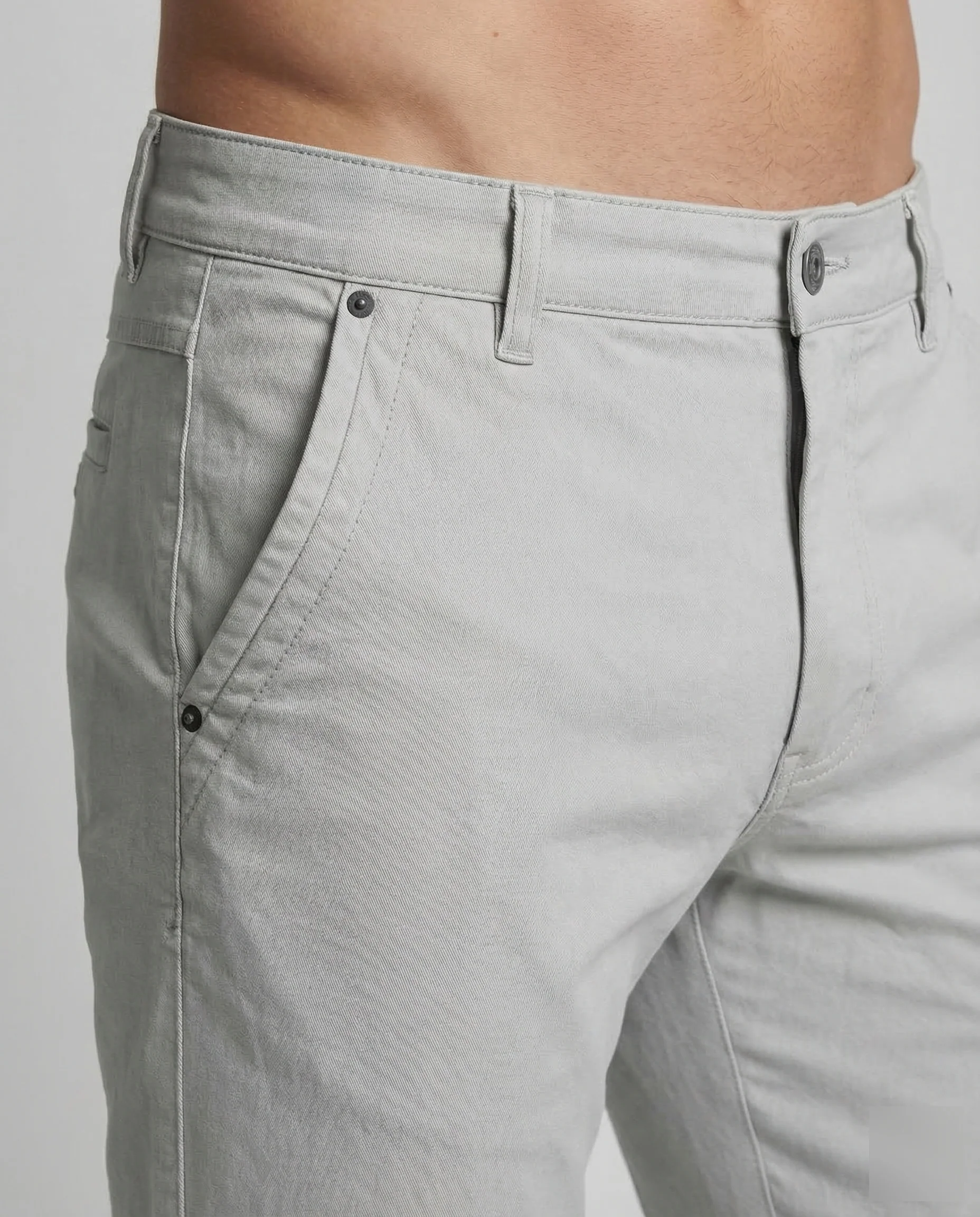 Herren Chinohose Elastisch Gerade - Image 3