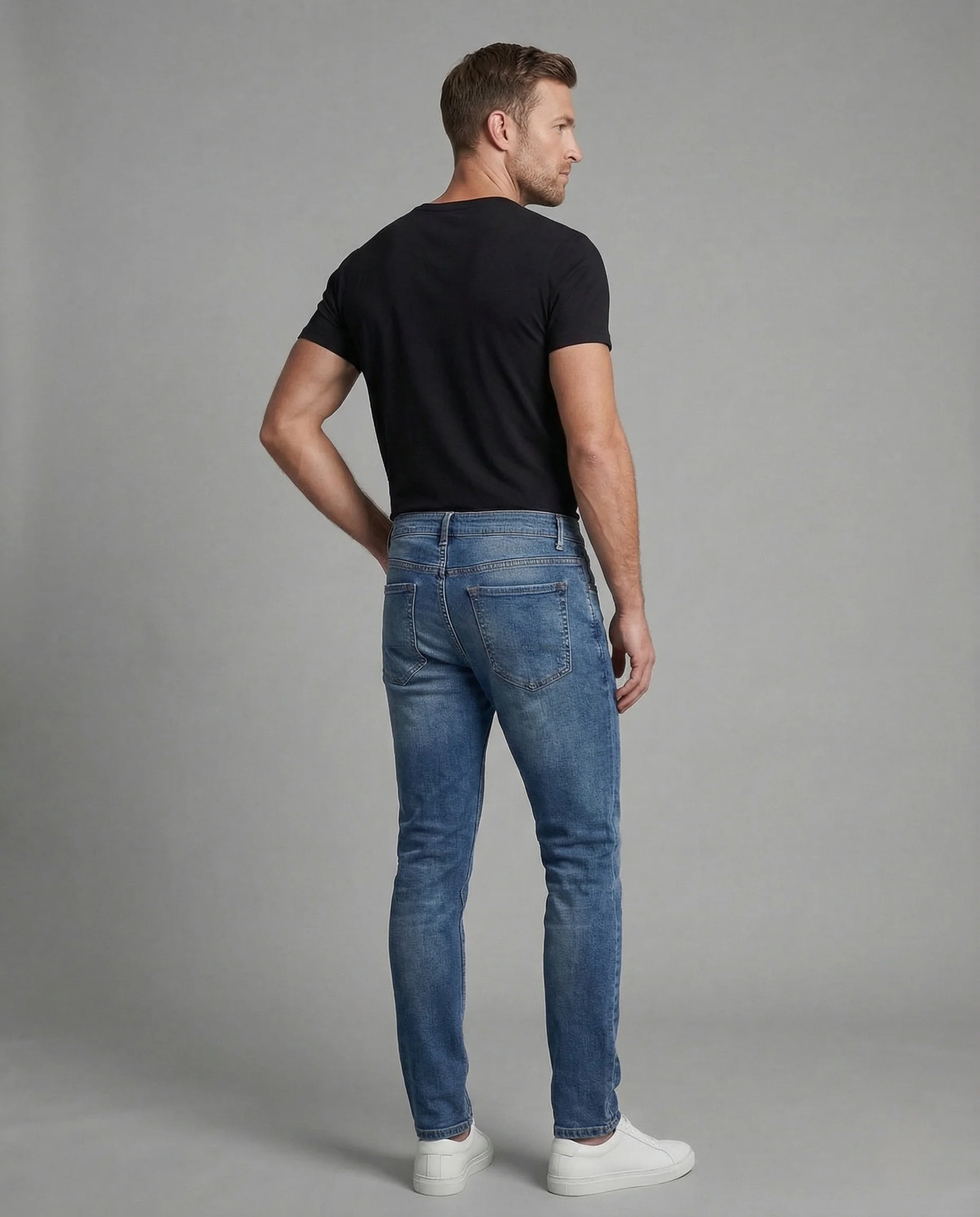 Herren Jeans Gerade Elastisch - Image 4