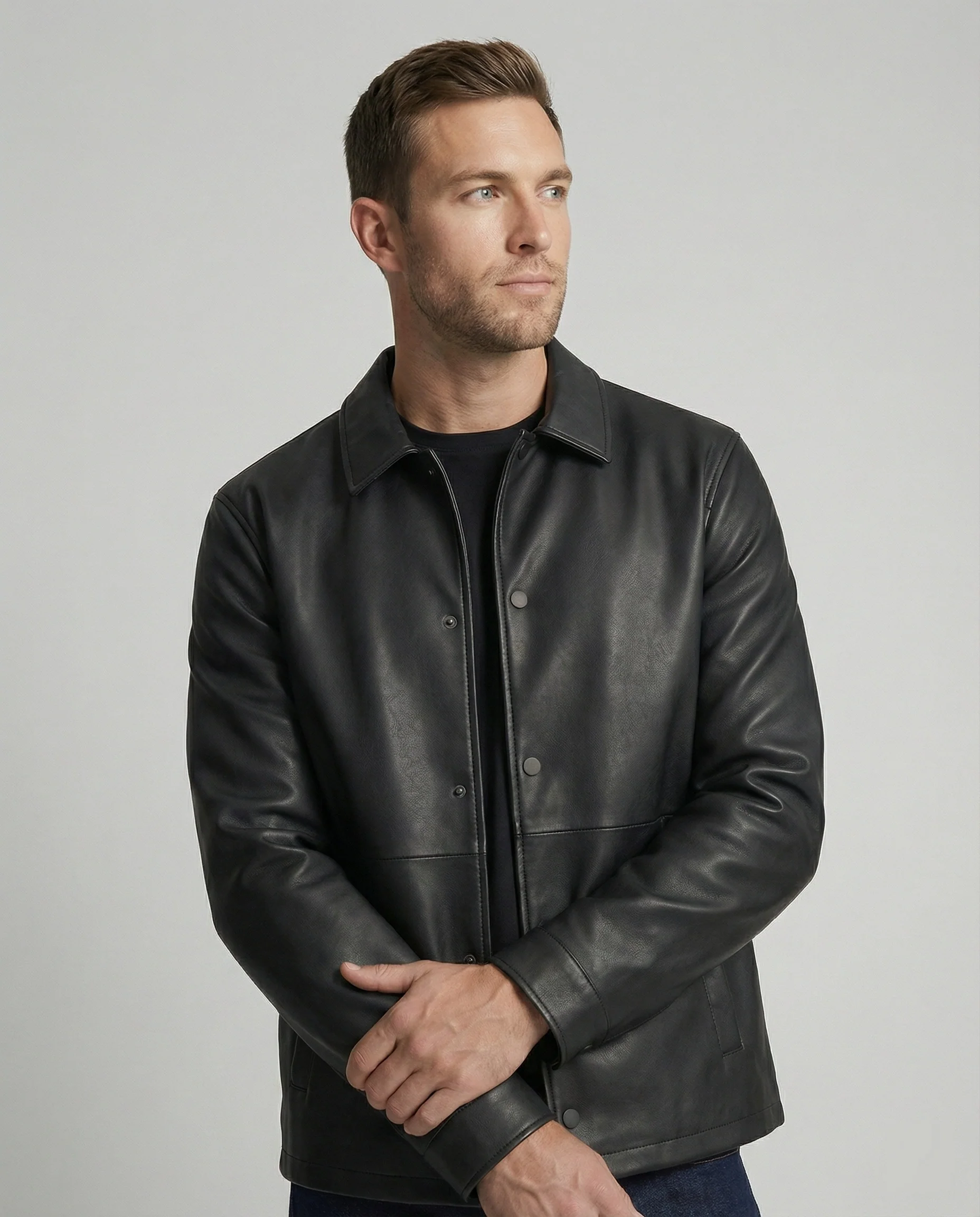 Herren Lederoptik Übergangsjacke - Image 7