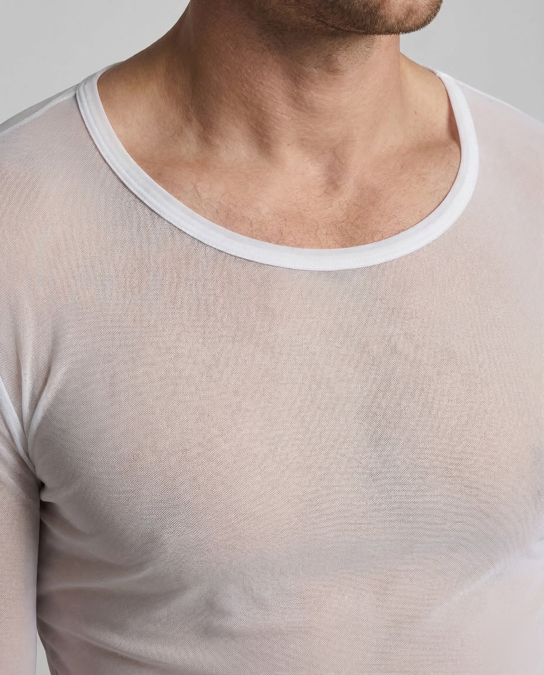 Herren Netzshirt Langarm - Image 3