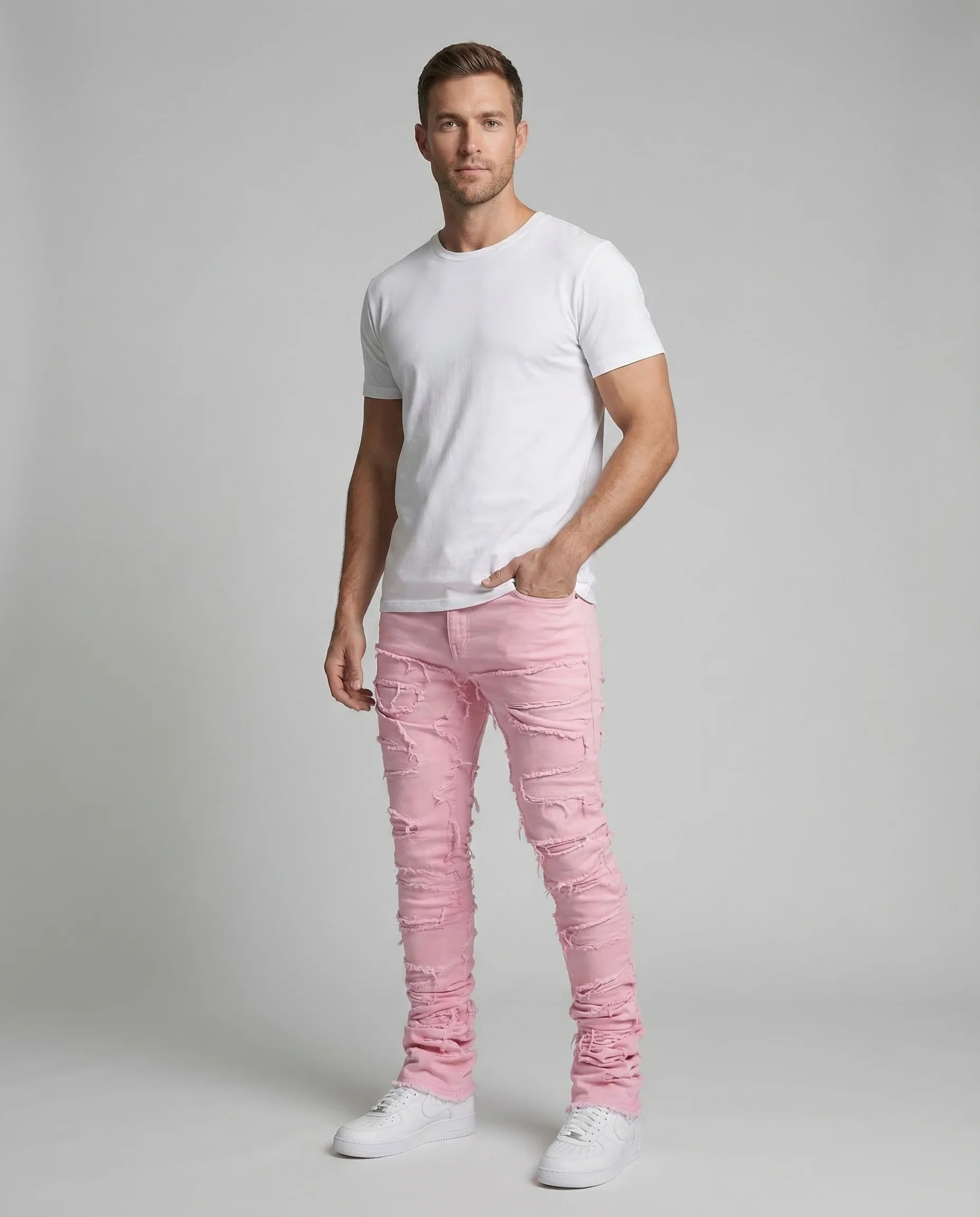Herren Destroyed Jeans Slim