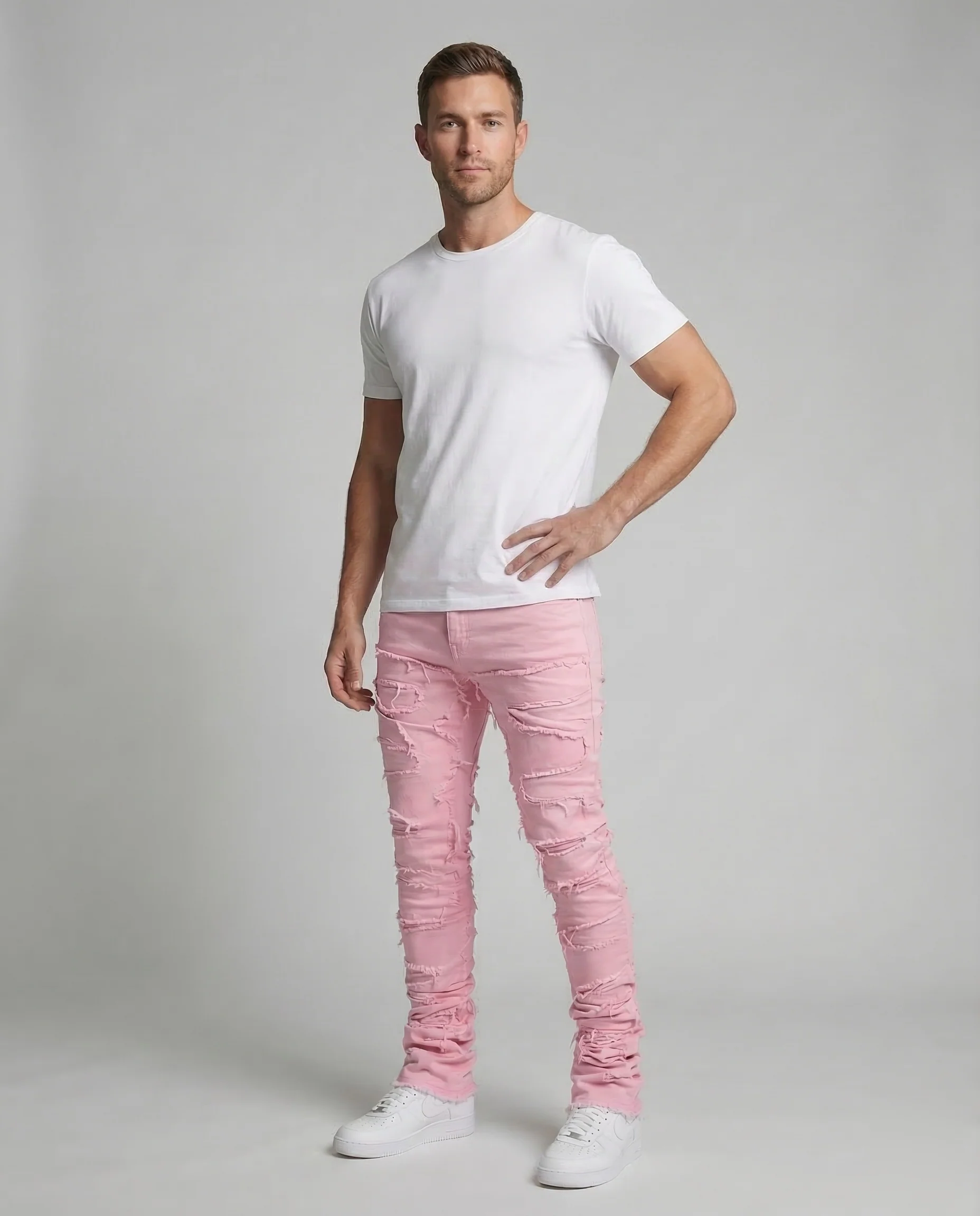 Herren Destroyed Jeans Slim - Image 2