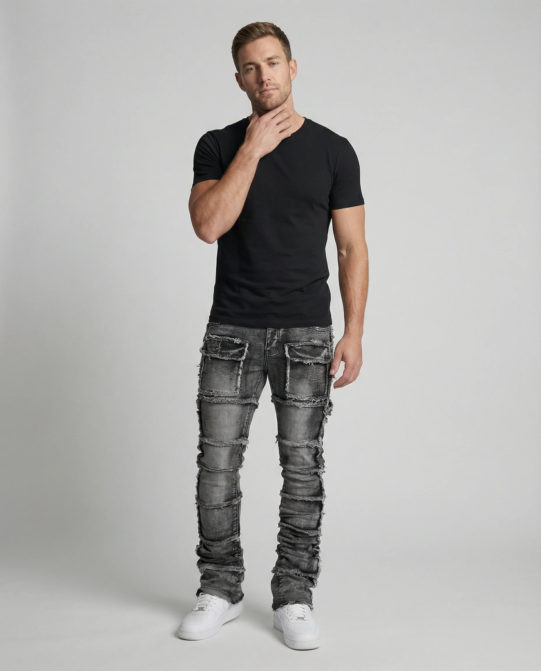 Herren Slim Fit Jeans mit Cargotaschen - Image 5