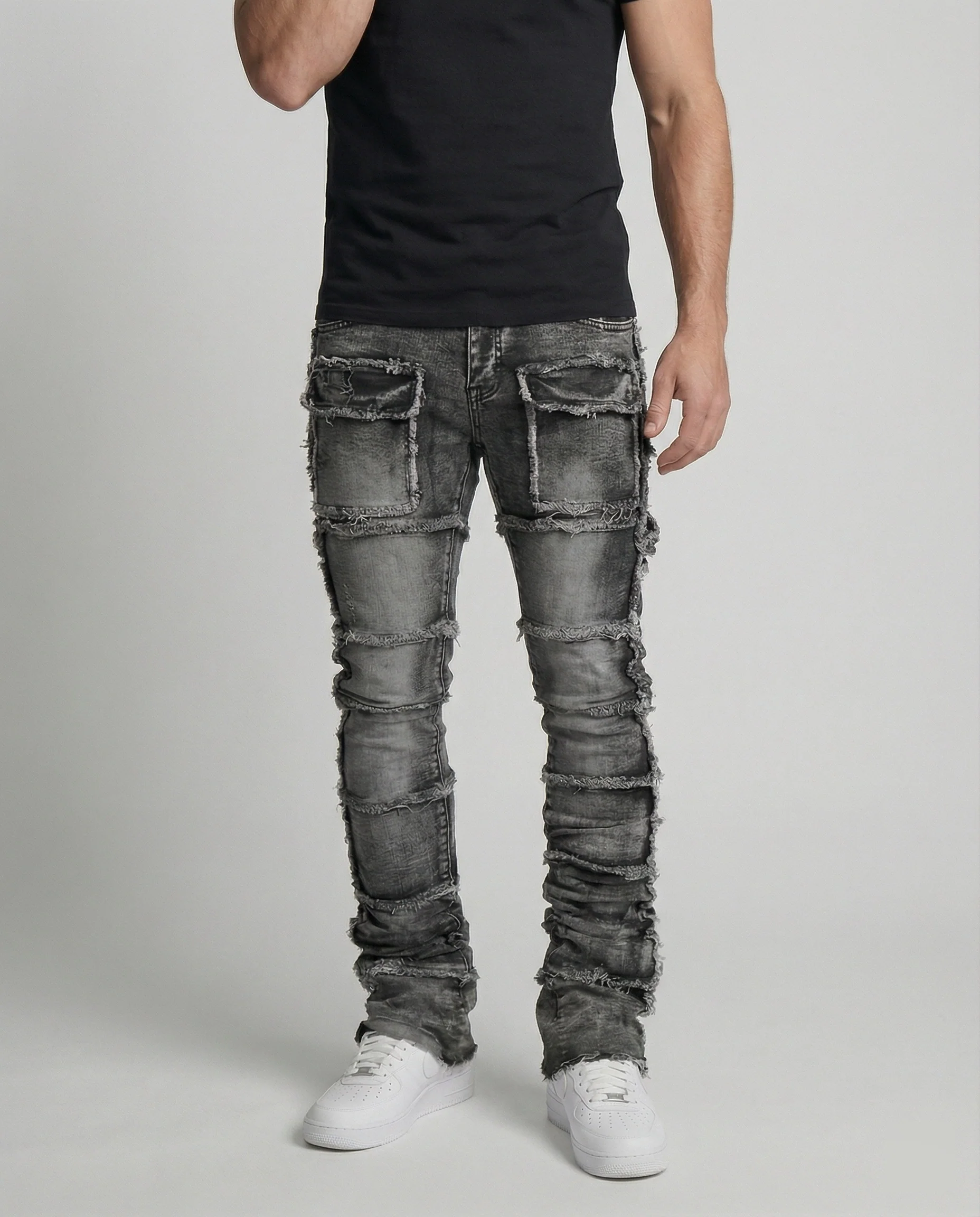 Herren Slim Fit Jeans mit Cargotaschen - Image 6