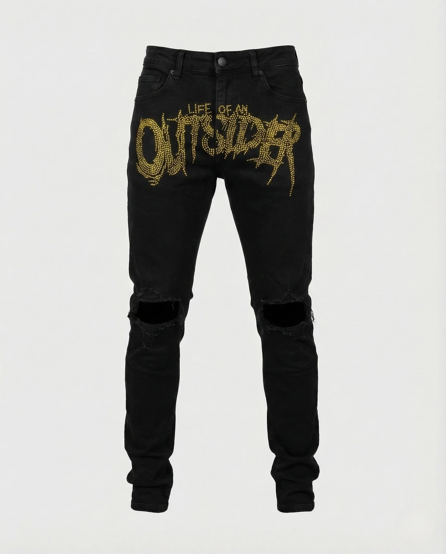 Herren Röhrenjeans mit Rissen - Image 7