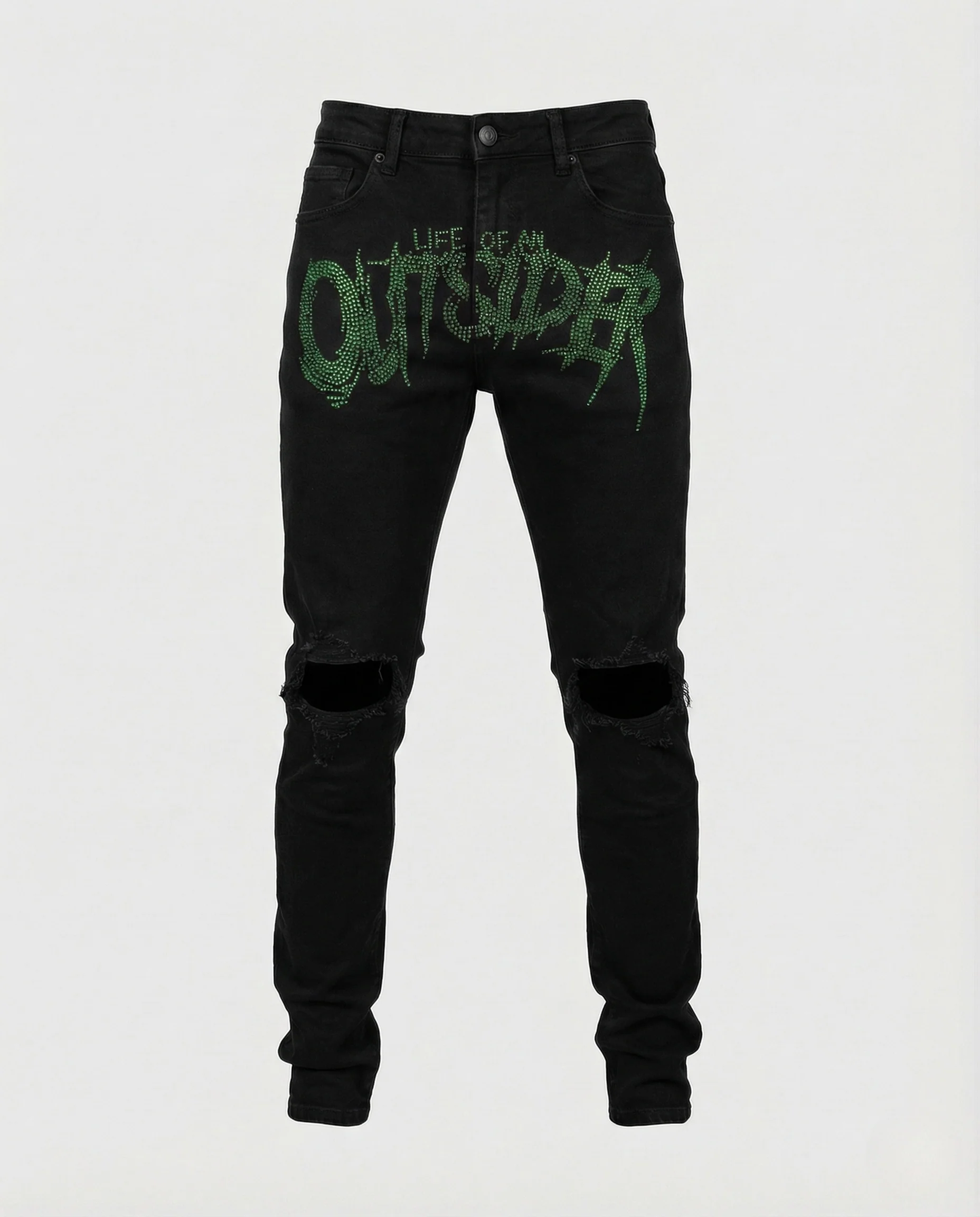Herren Röhrenjeans mit Rissen - Image 8