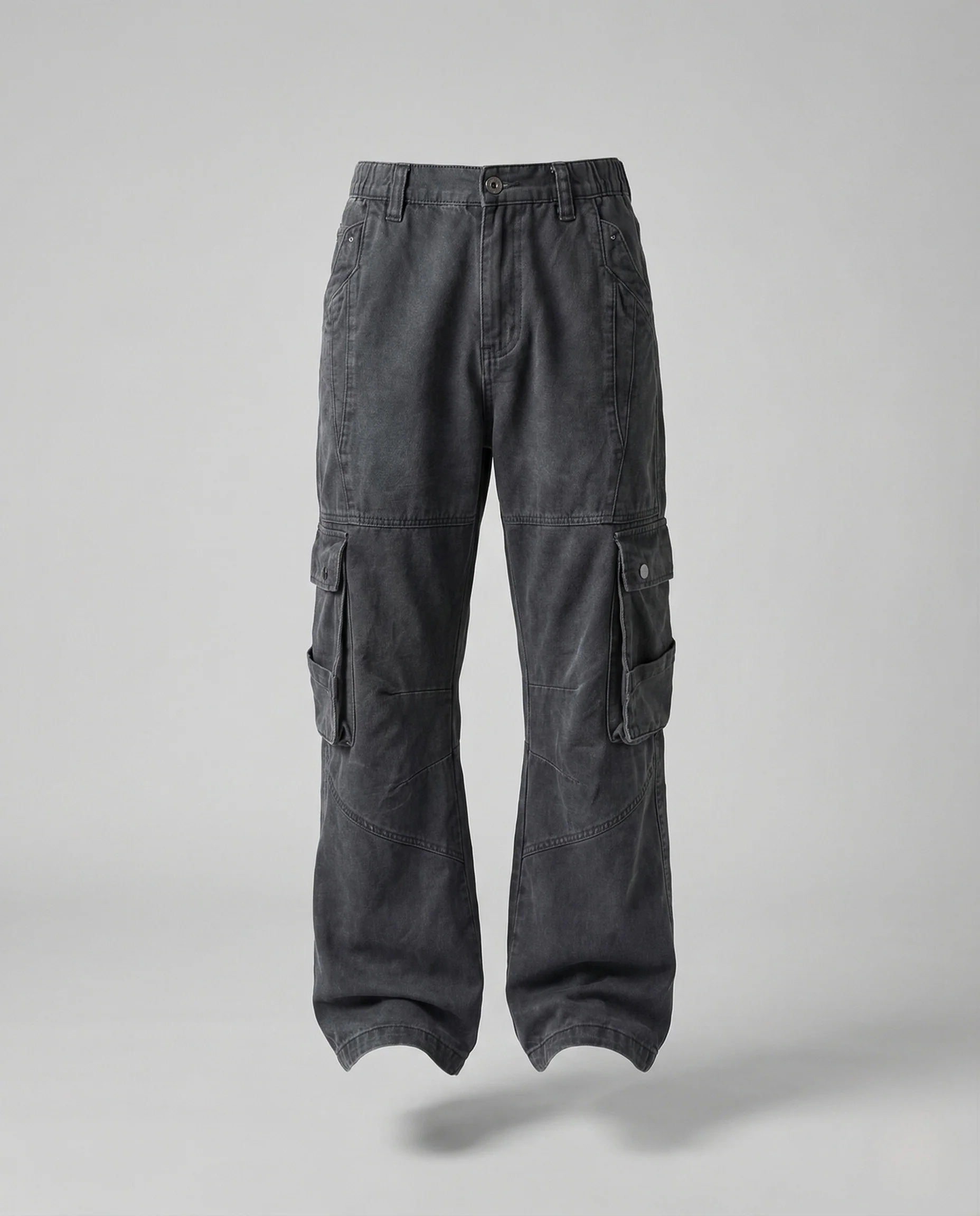 Herren Weite Cargo Hose mit Tiefem Schritt und Mehreren Taschen - Image 4