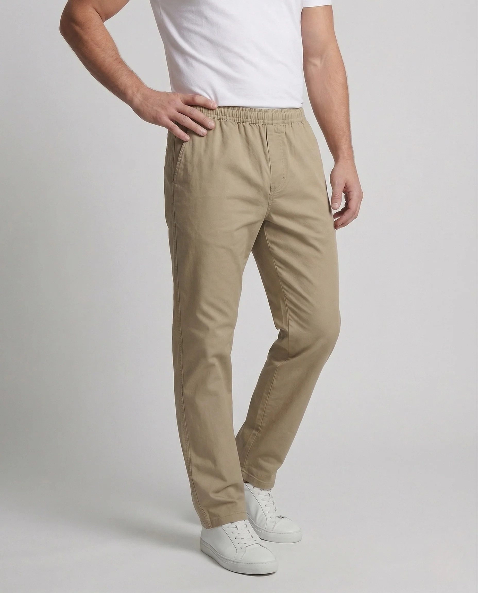 Herren Chinohose mit elastischem Bund Straight Fit - Image 2