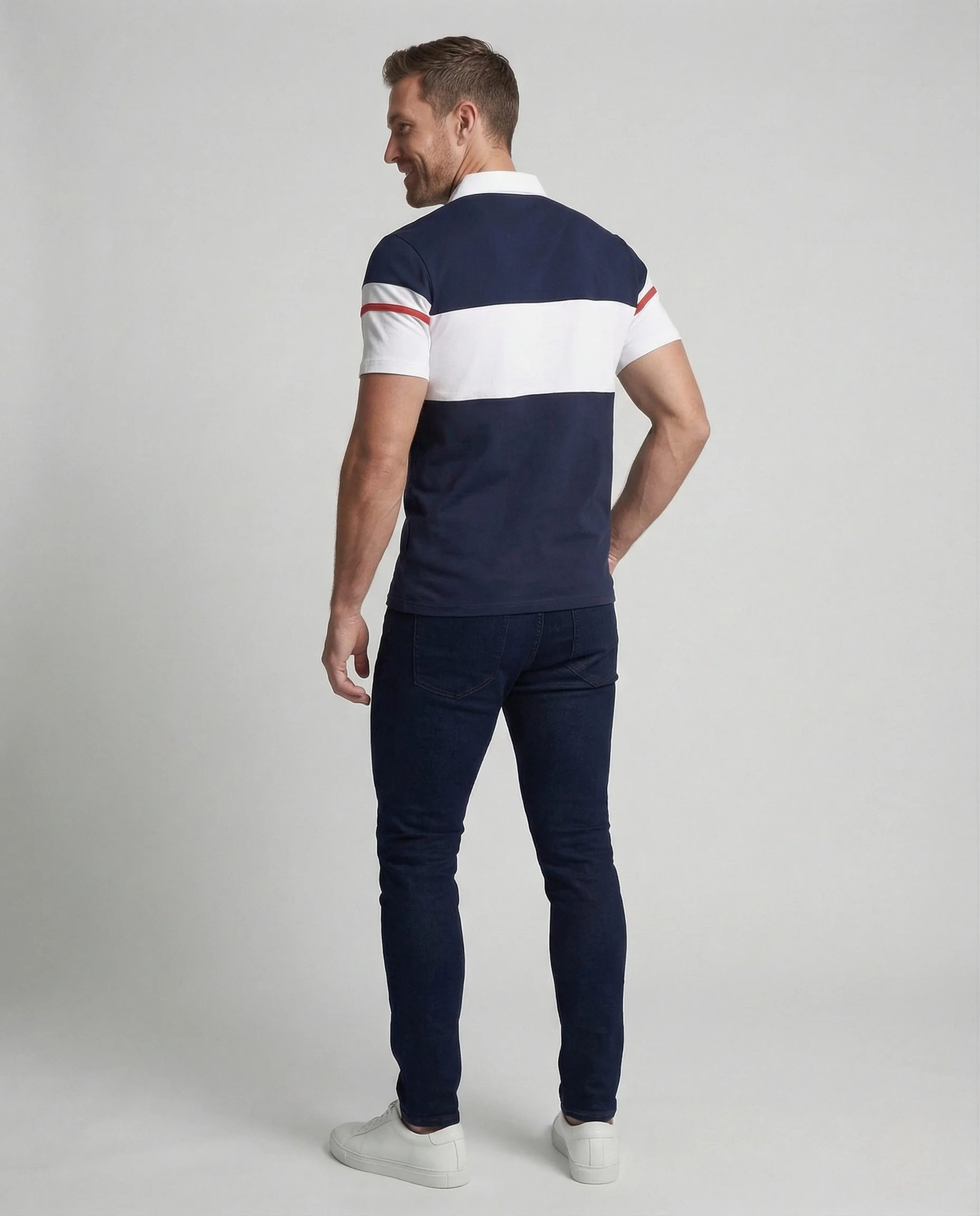 Herren Farbblock Polo - Image 4