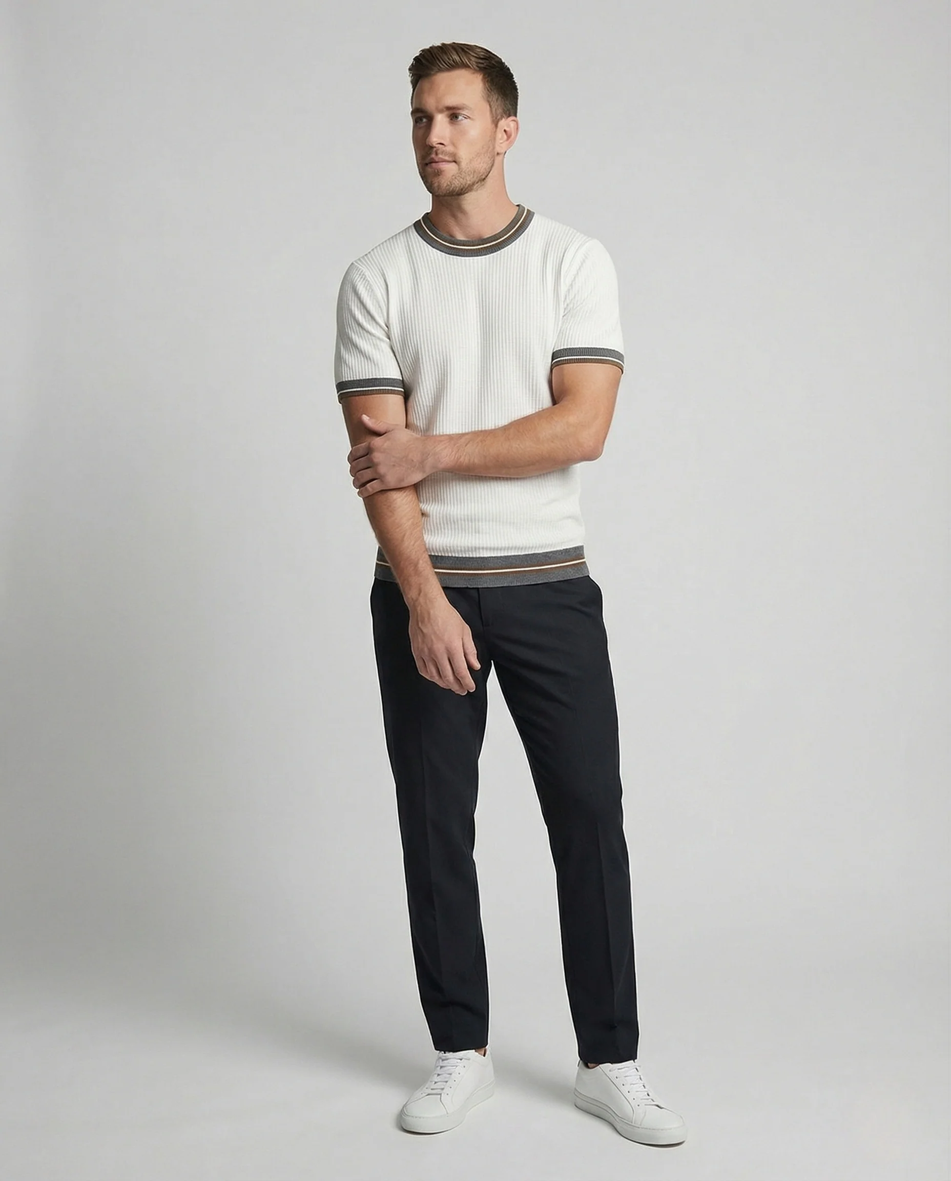 Freizeitkleidung Herren Feinstrick Shirt