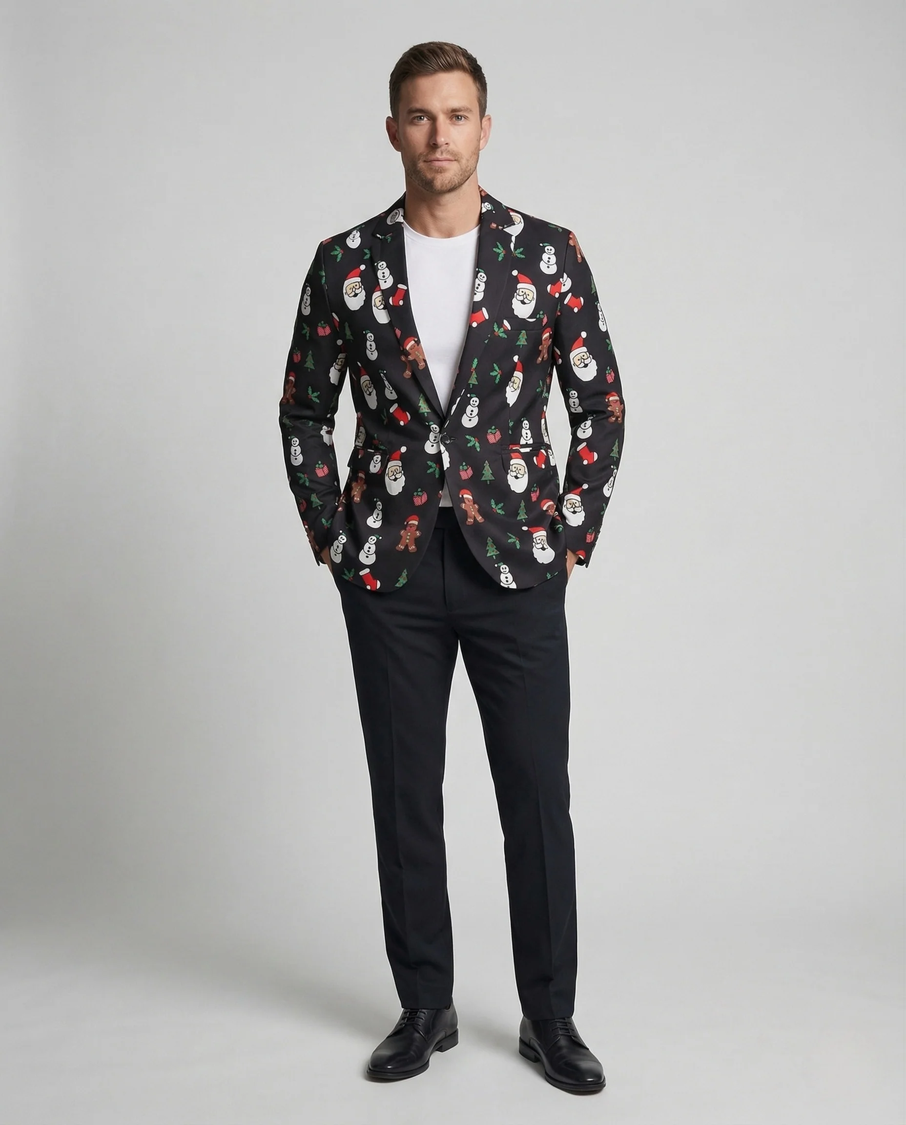 Herren Weihnachts Sakko Slim Fit