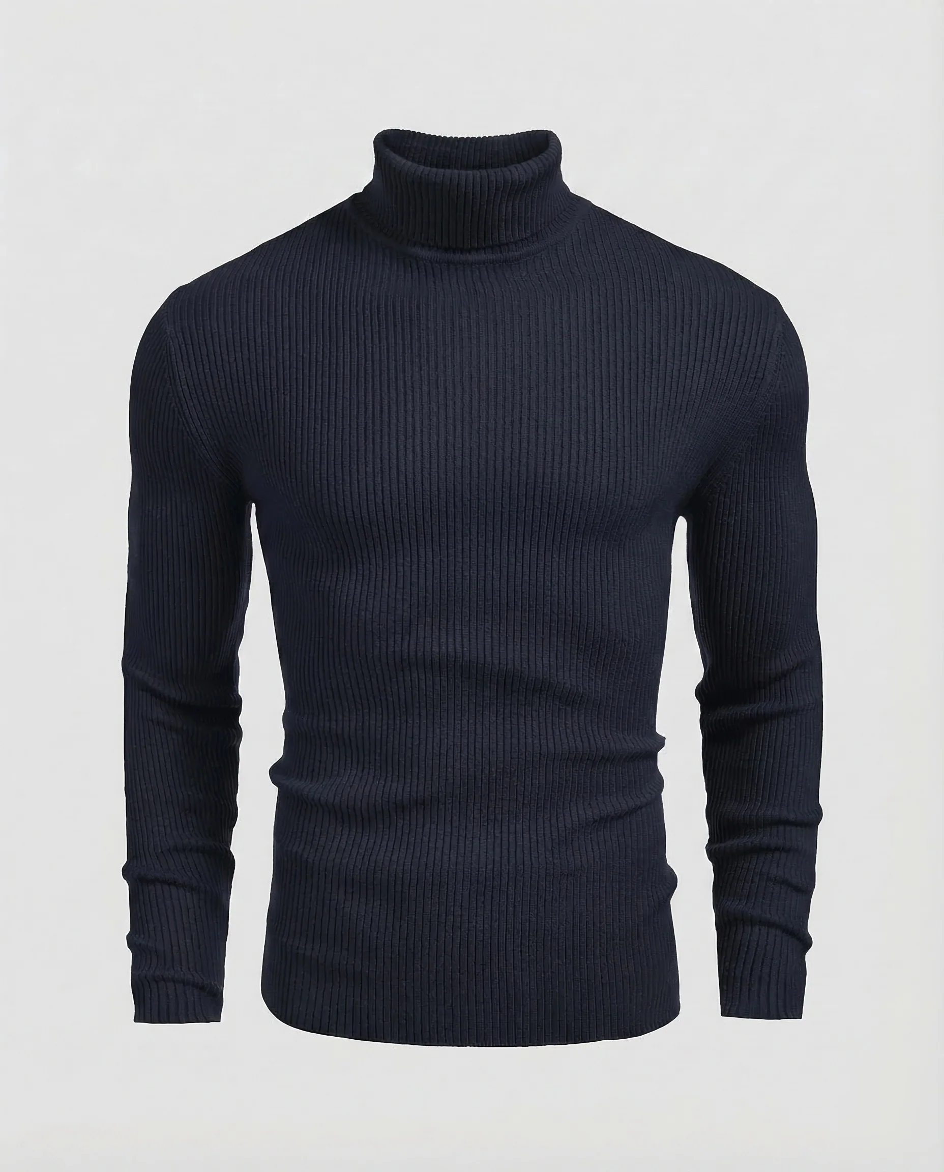 Herren Rollkragenpullover Rippstrick - Image 10