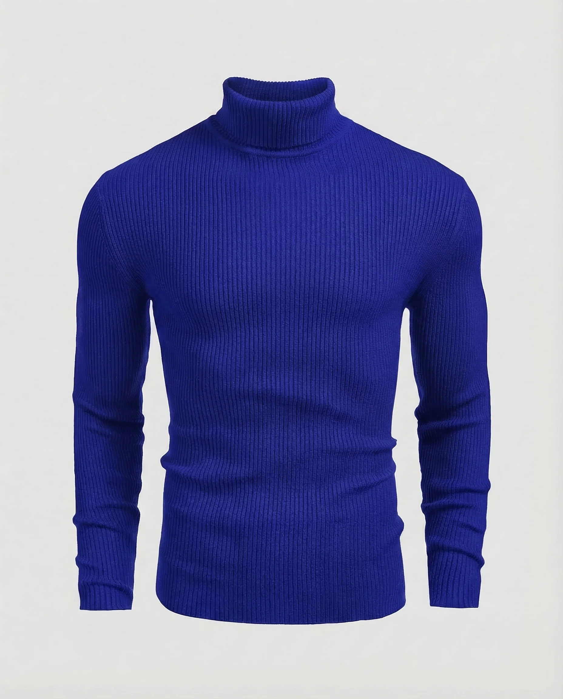 Herren Rollkragenpullover Rippstrick - Image 11