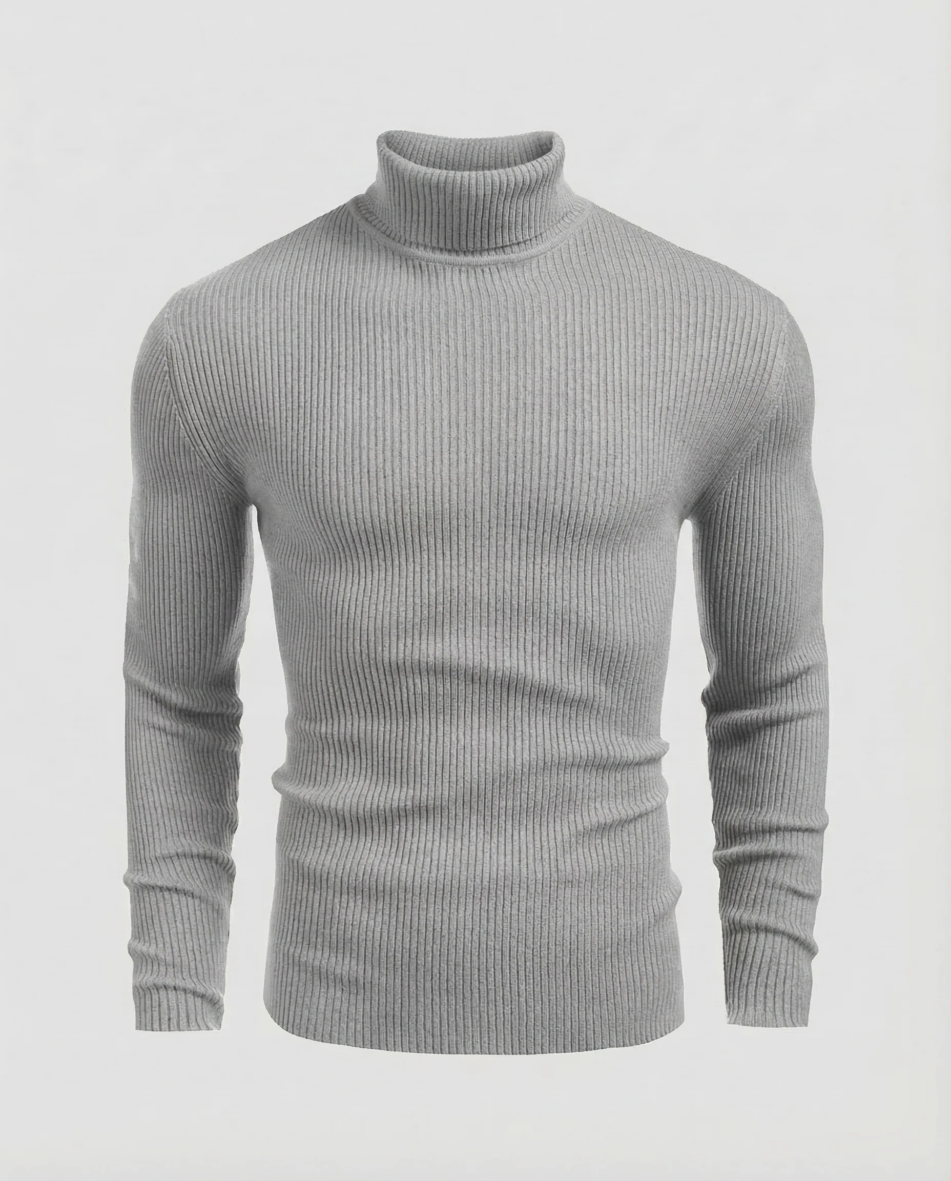 Herren Rollkragenpullover Rippstrick - Image 12