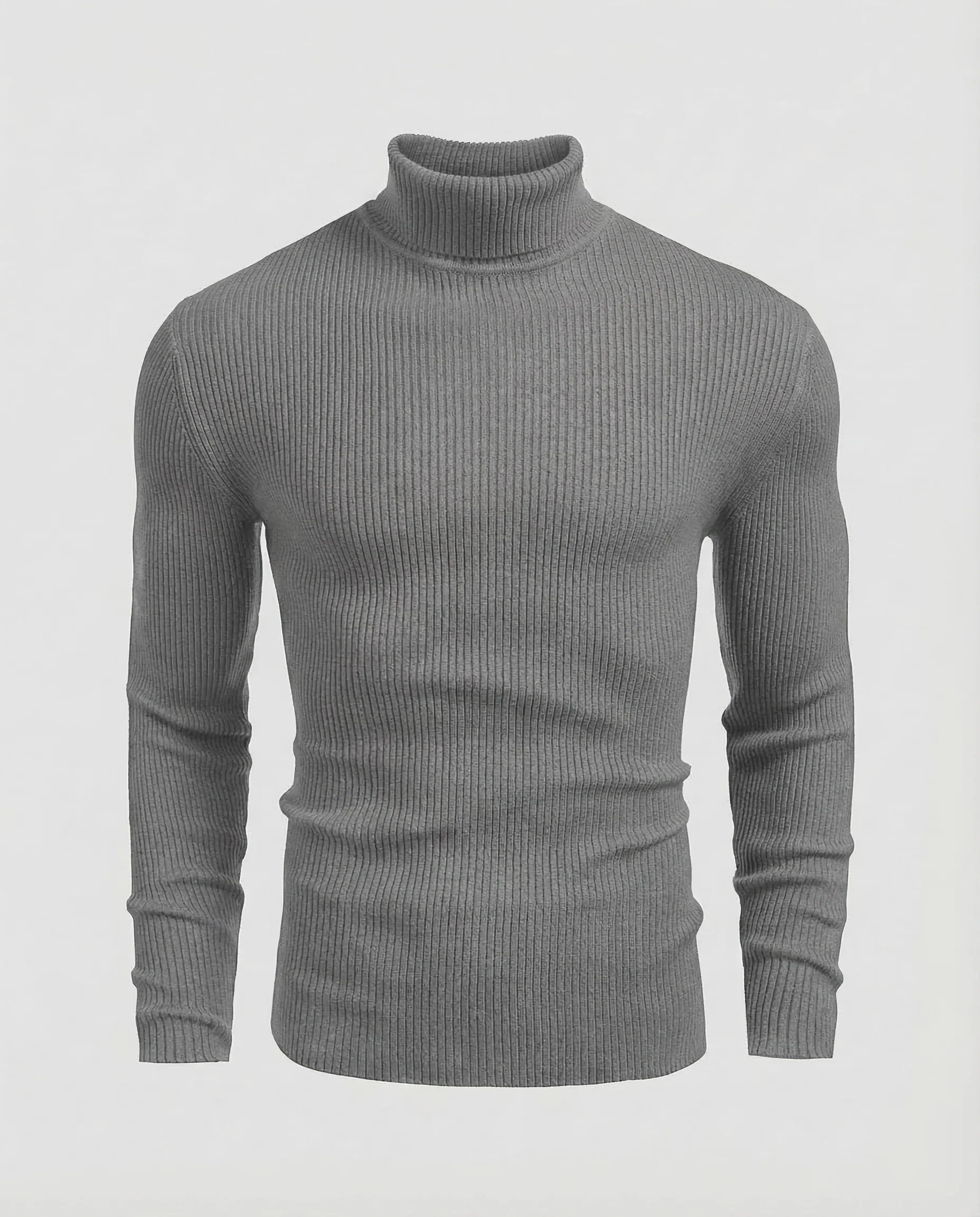 Herren Rollkragenpullover Rippstrick - Image 14