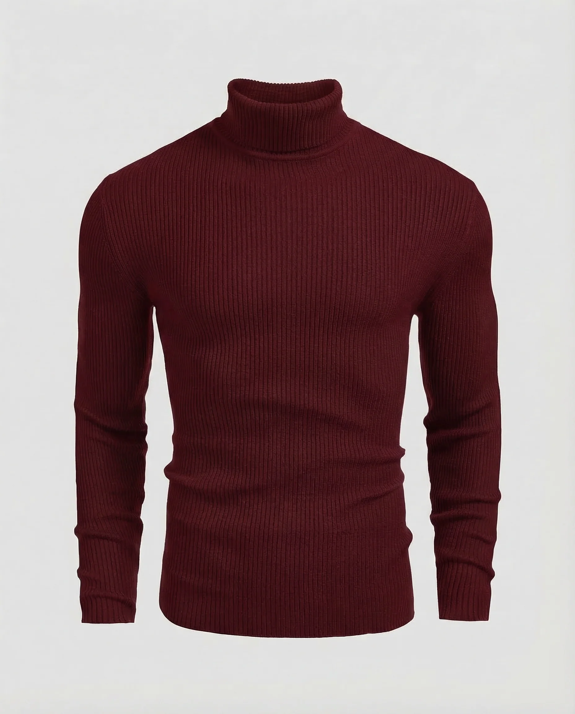 Herren Rollkragenpullover Rippstrick - Image 6