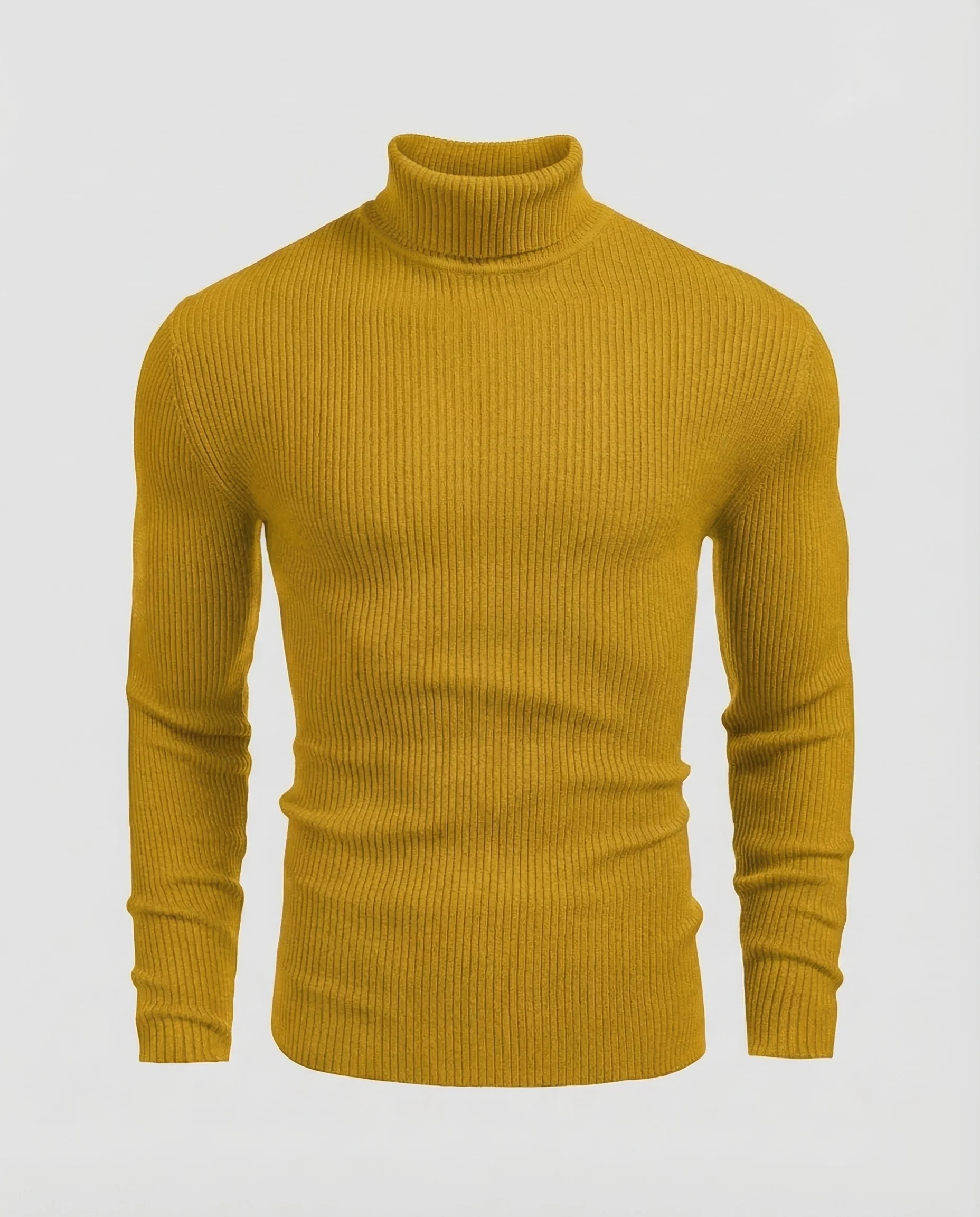 Herren Rollkragenpullover Rippstrick - Image 7