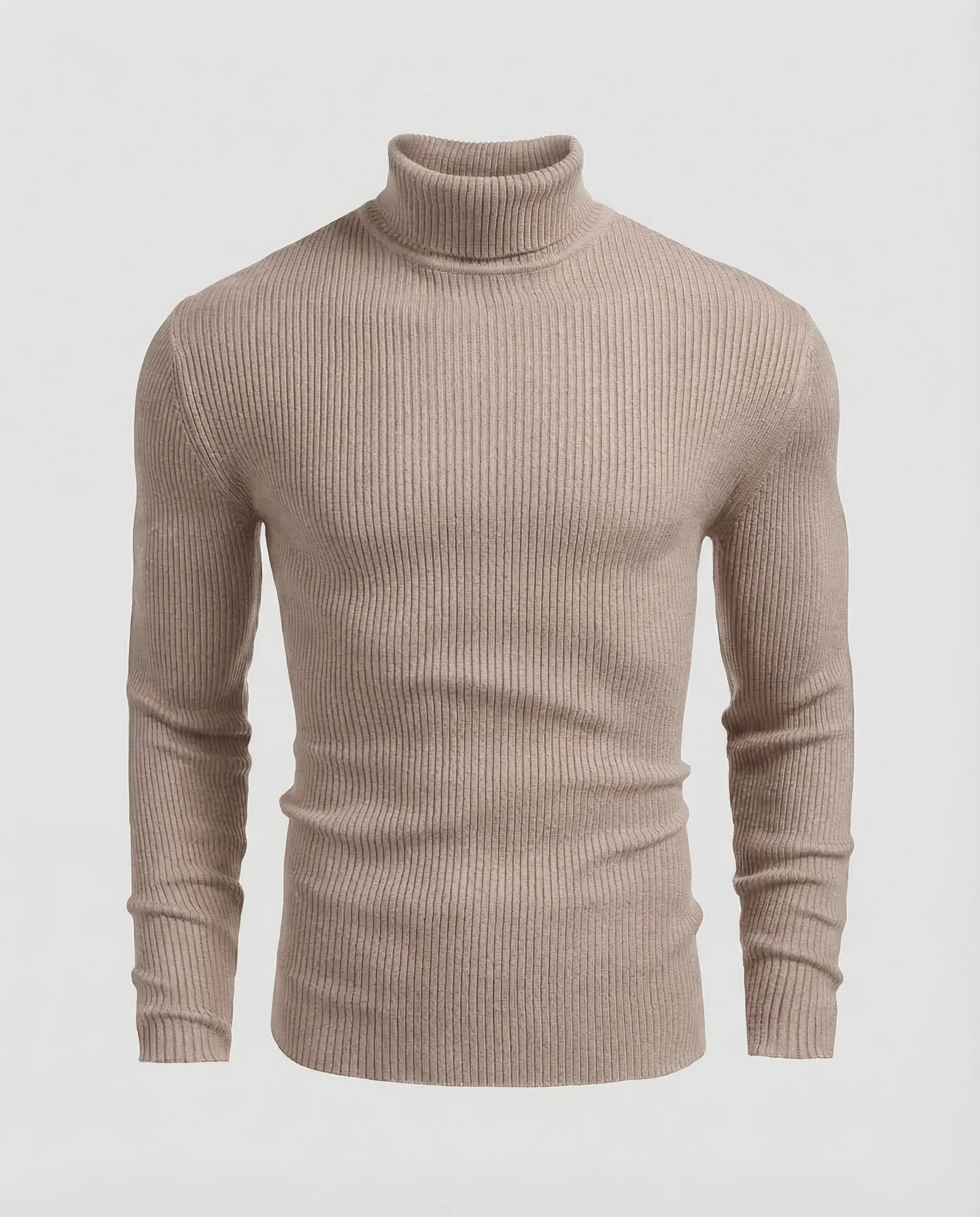 Herren Rollkragenpullover Rippstrick - Image 8