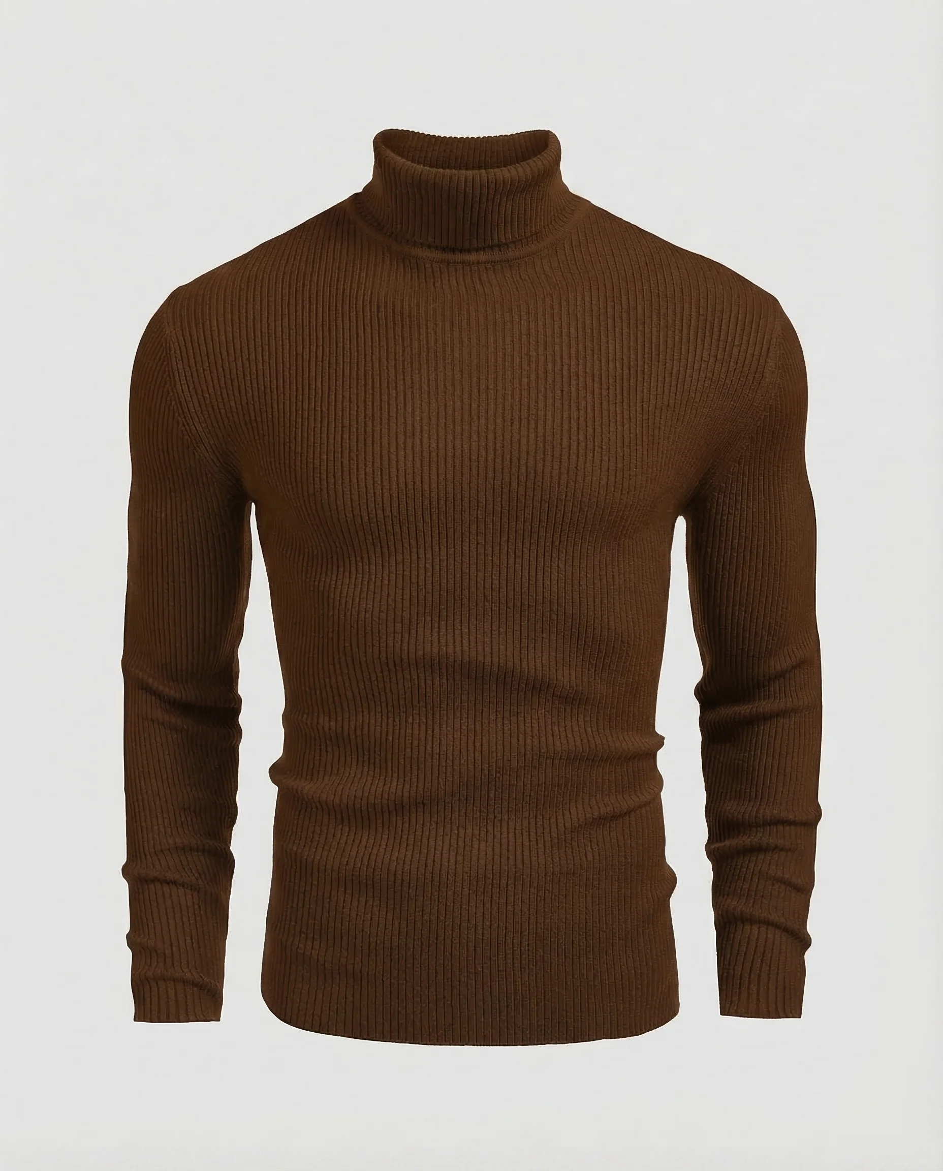 Herren Rollkragenpullover Rippstrick - Image 9