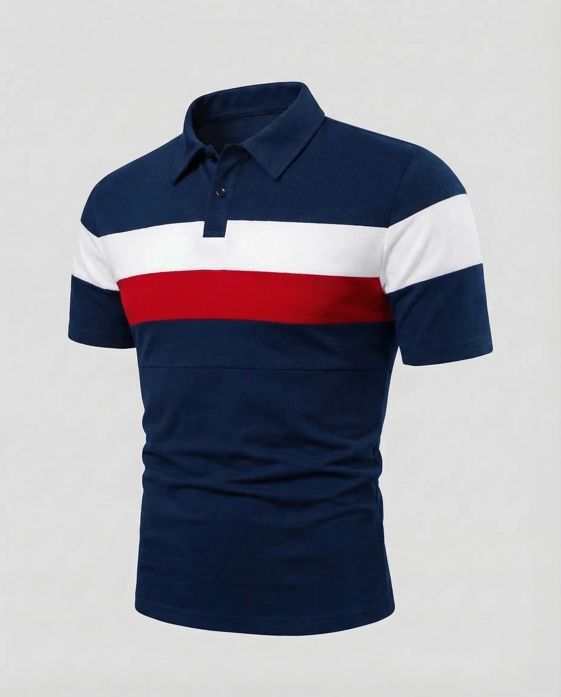 Herren Poloshirt Blockstreifen - Image 10