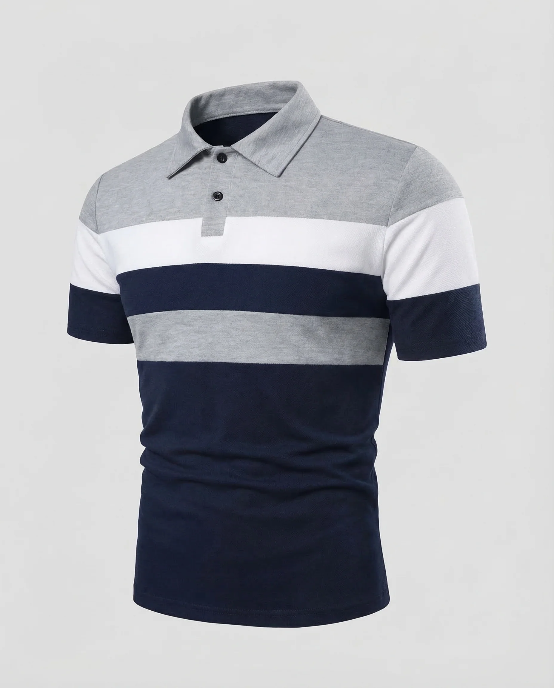Herren Poloshirt Blockstreifen - Image 11