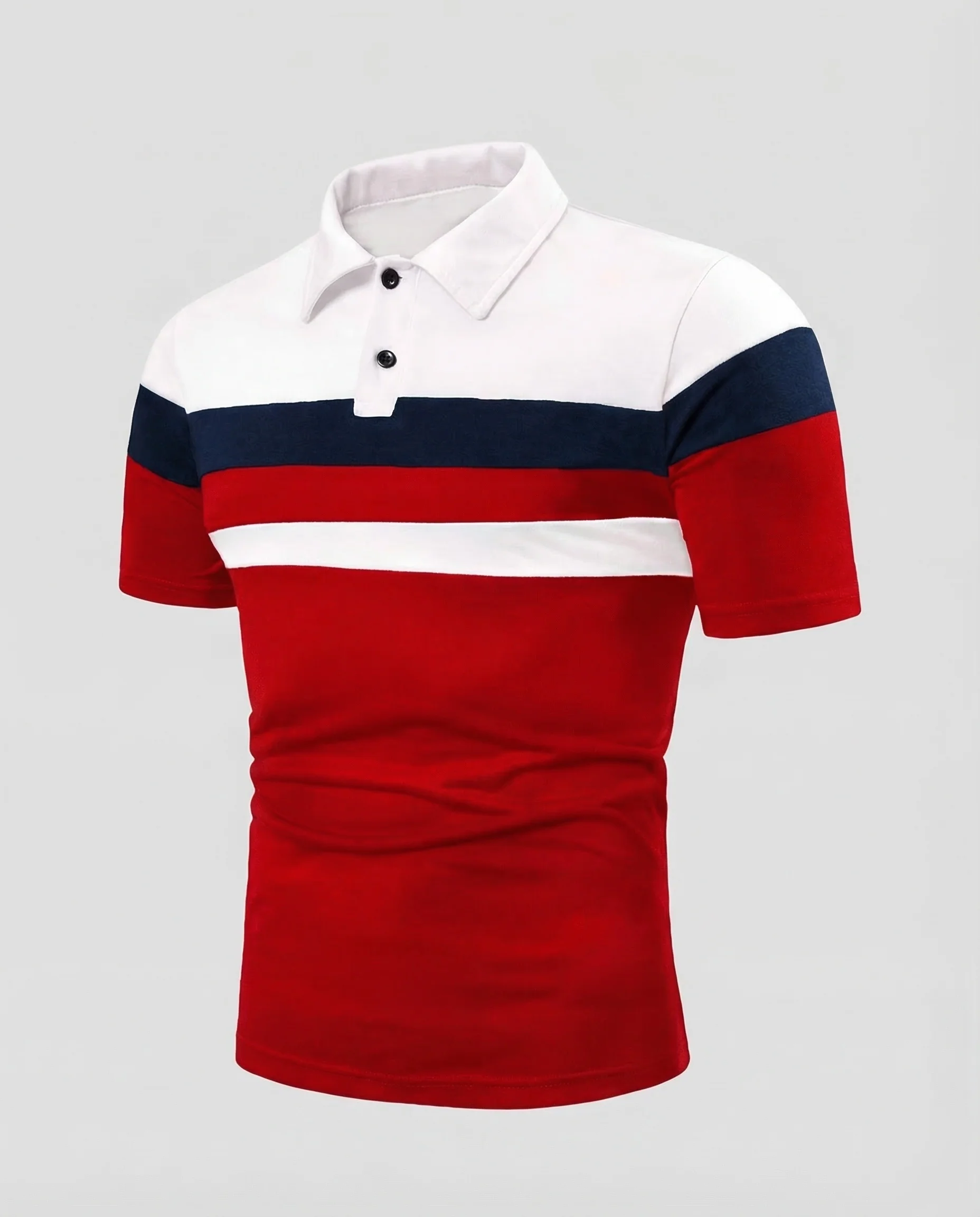 Herren Poloshirt Blockstreifen - Image 5