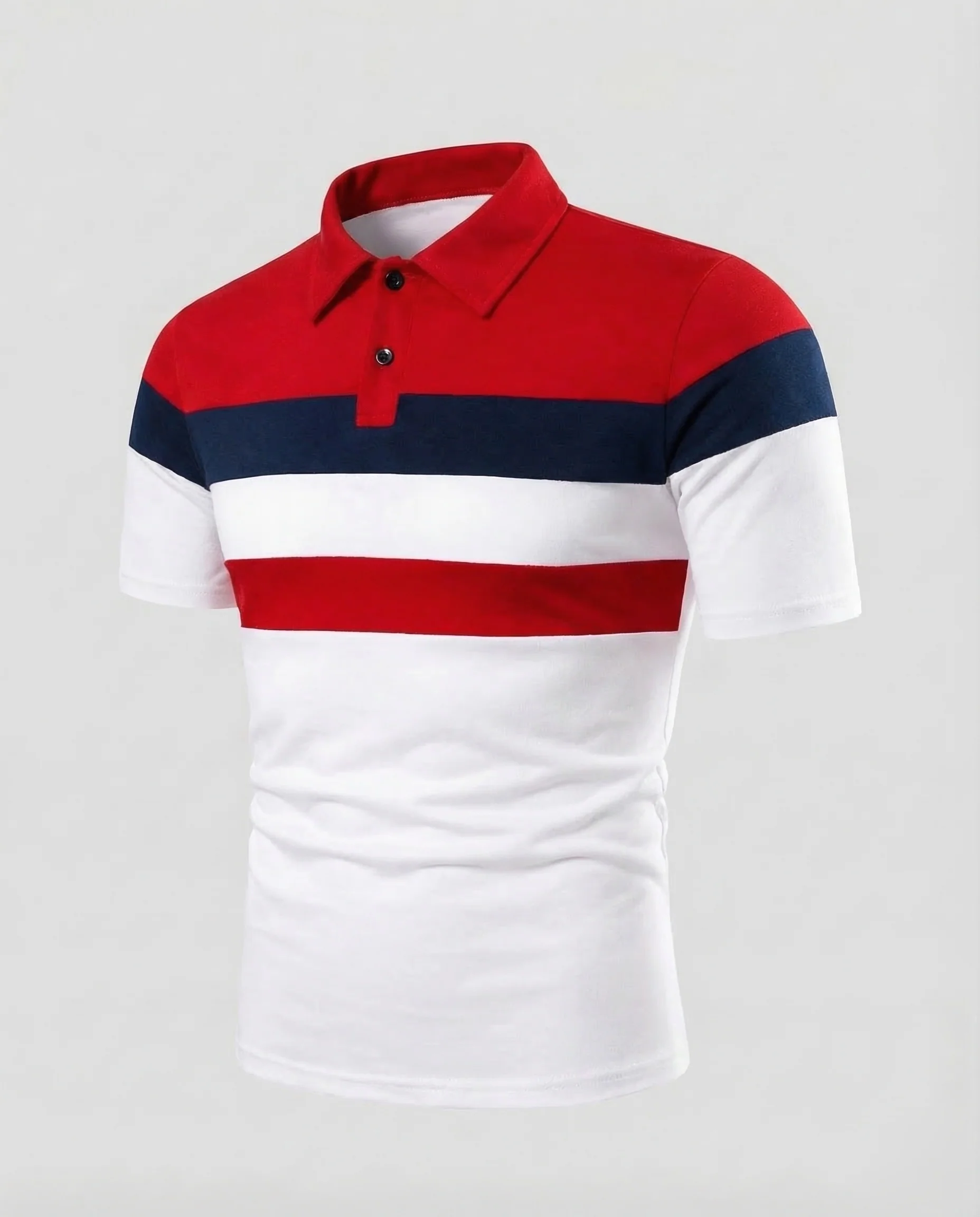 Herren Poloshirt Blockstreifen - Image 6
