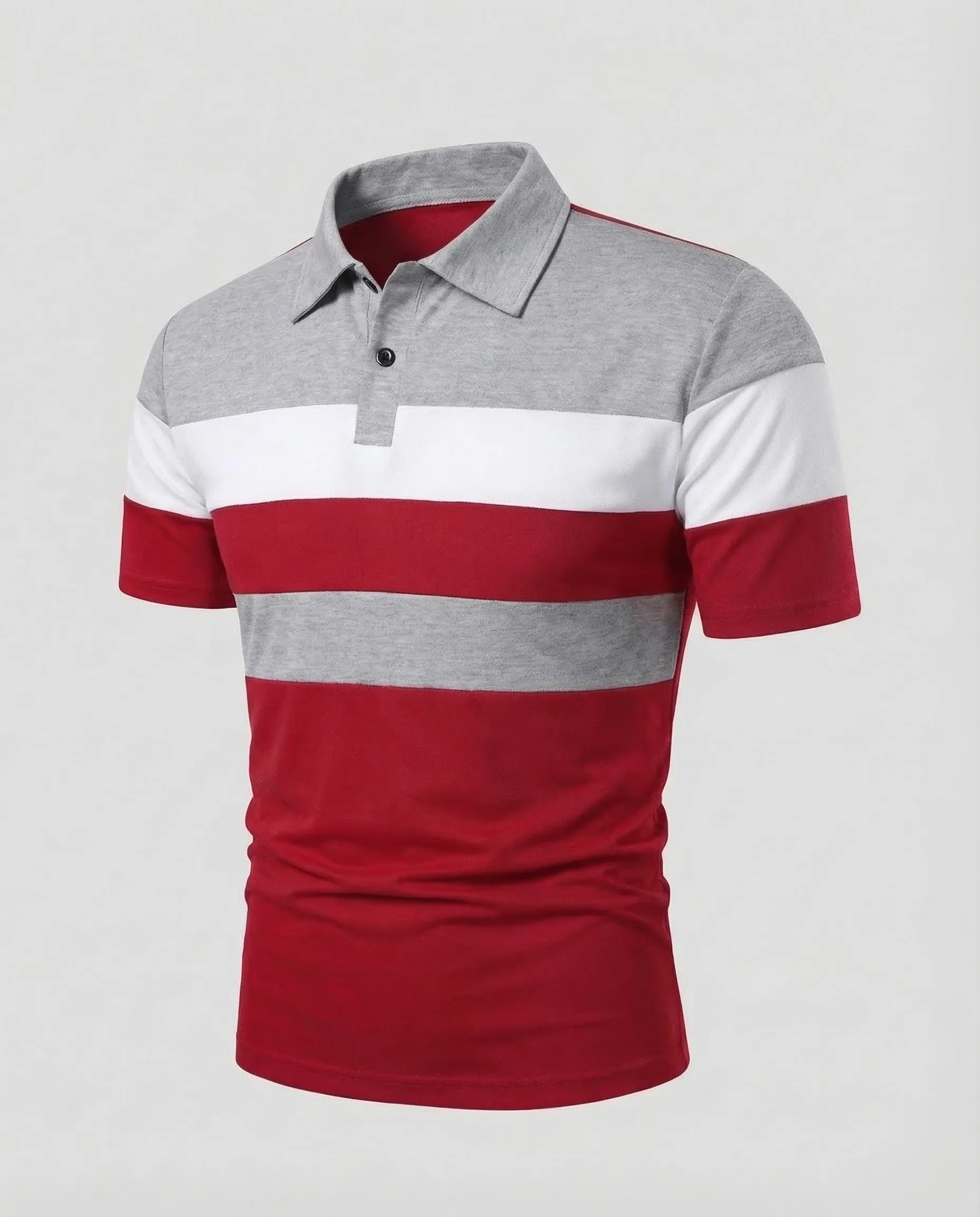 Herren Poloshirt Blockstreifen - Image 7