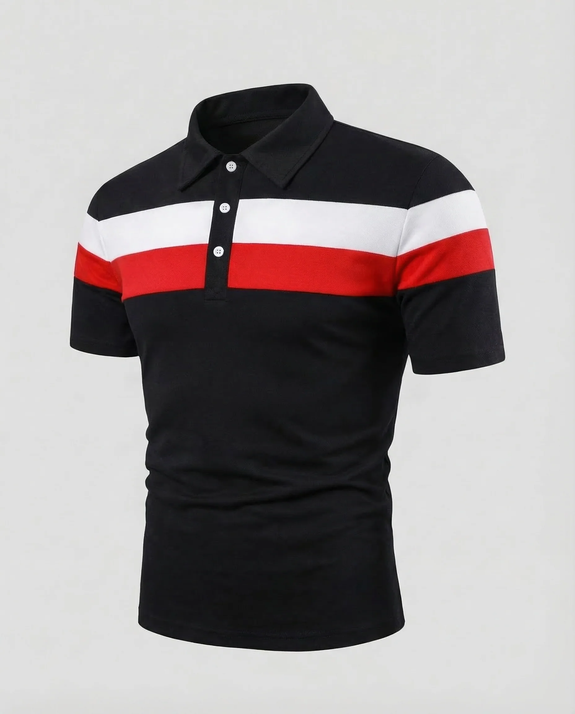 Herren Poloshirt Blockstreifen - Image 8