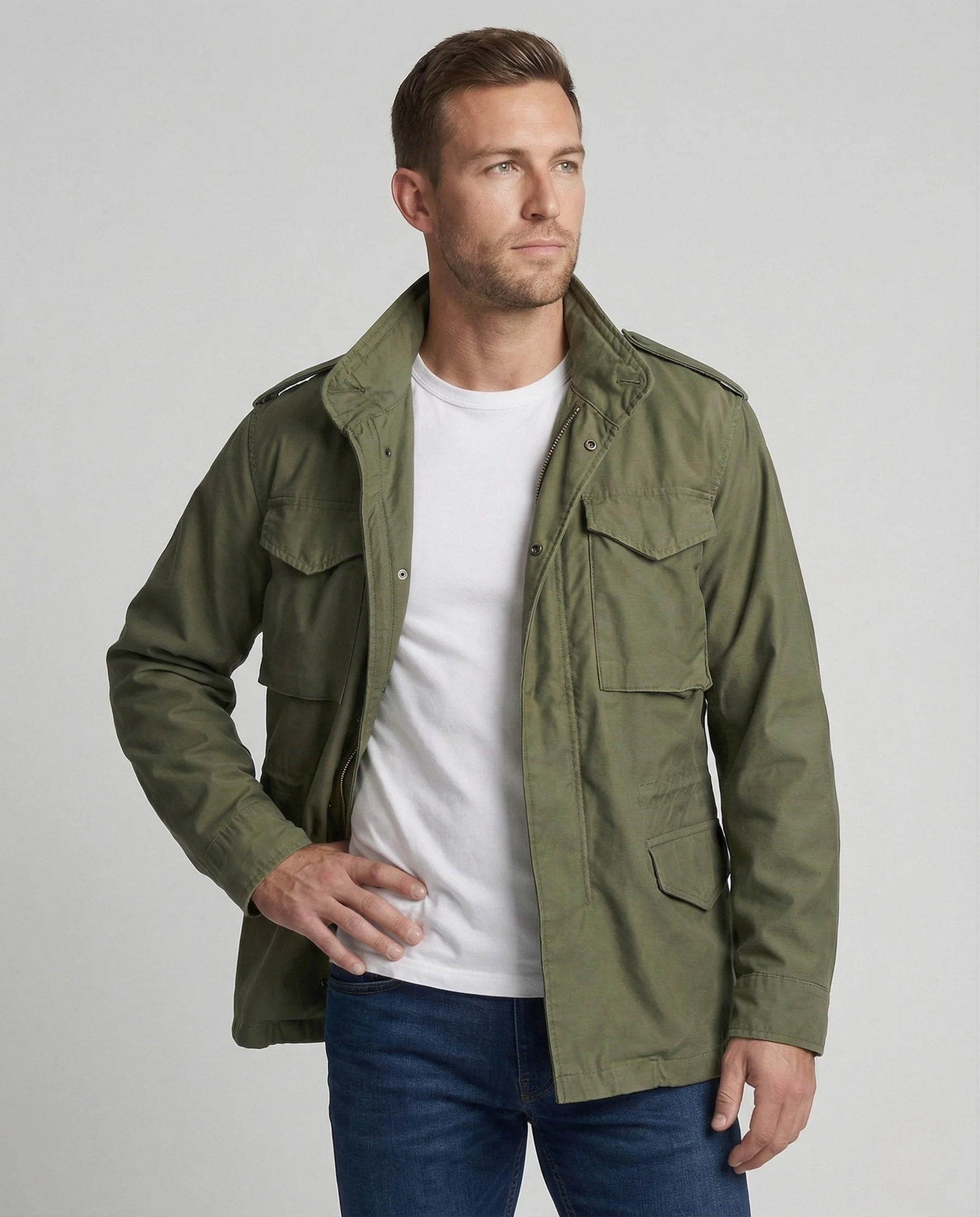 Herren Feldparka mit Taschen