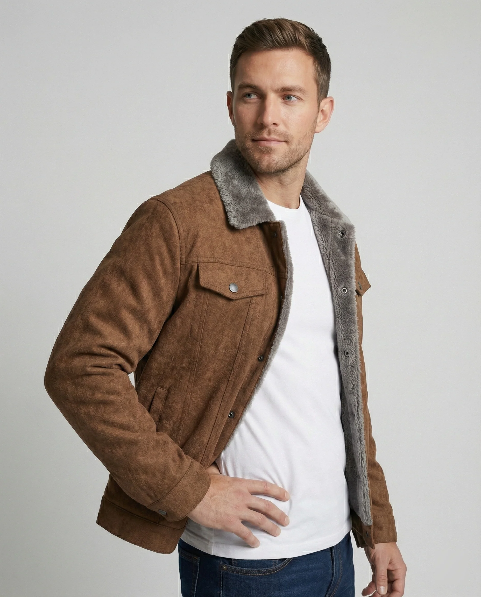 Herren Langarmhemd Herren gemustert - Image 5