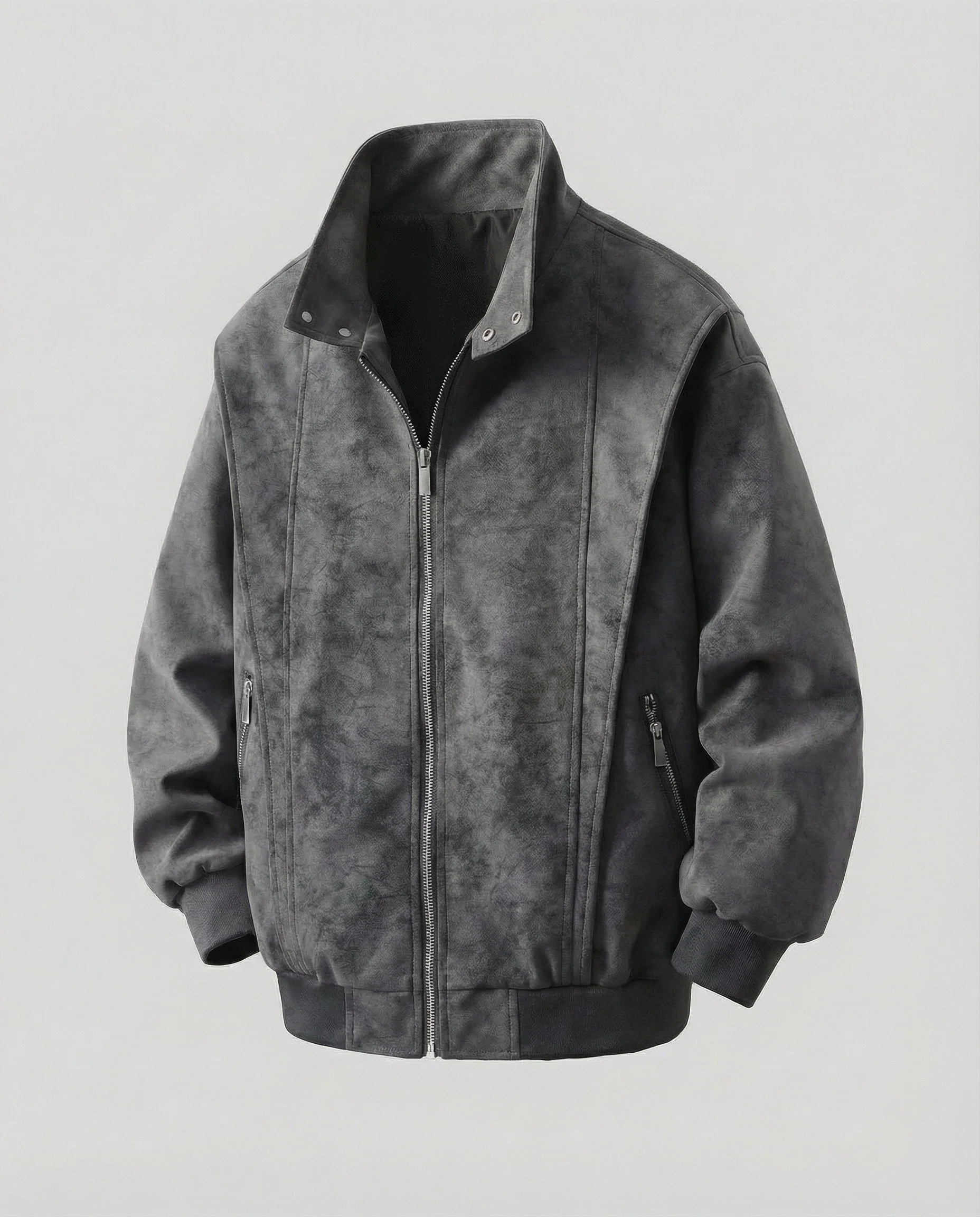 Herren Velours Kurzjacke Stehkragen - Image 6