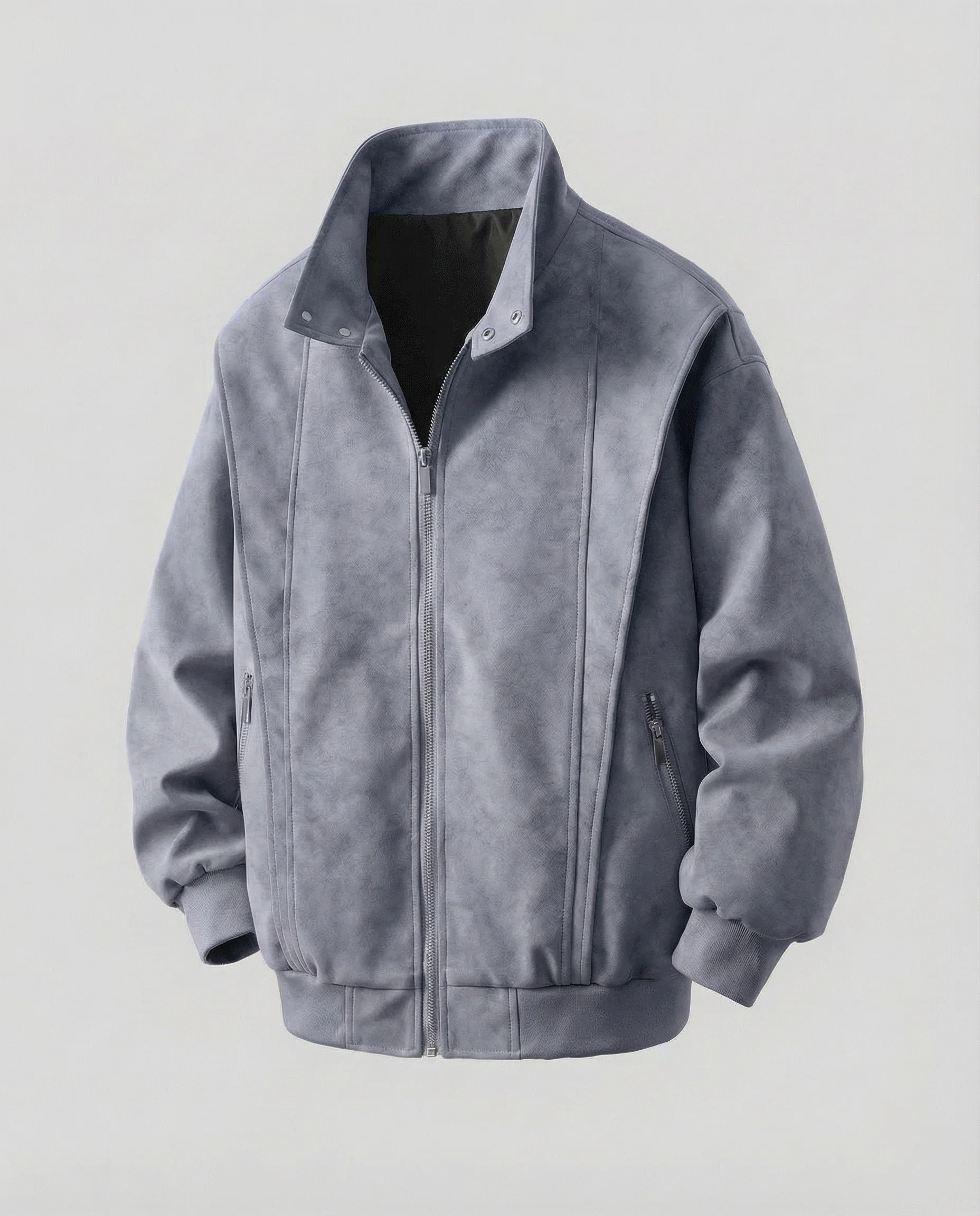 Herren Velours Kurzjacke Stehkragen - Image 7