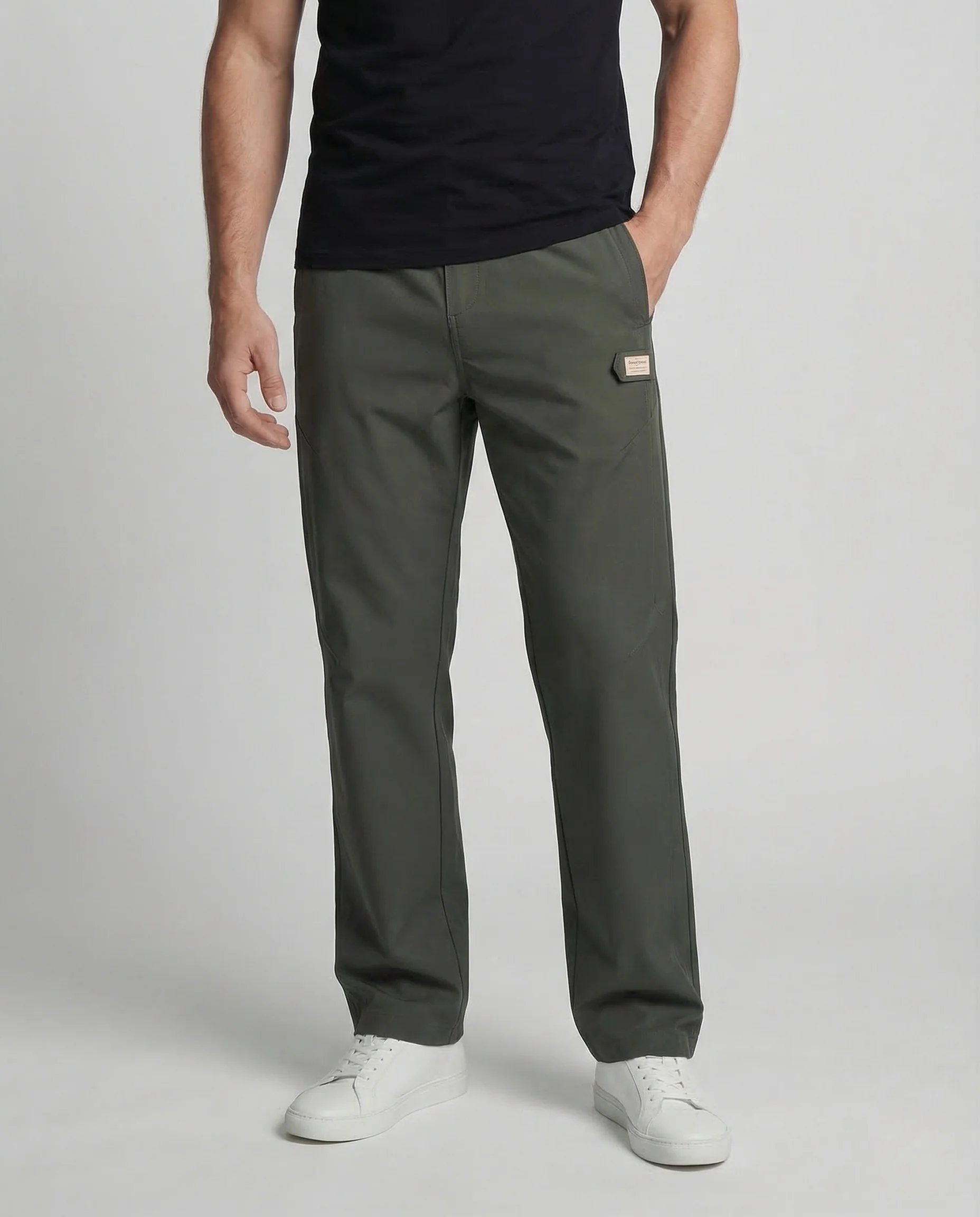 Herren Cargohose Gerade Utility Tasche - Image 2