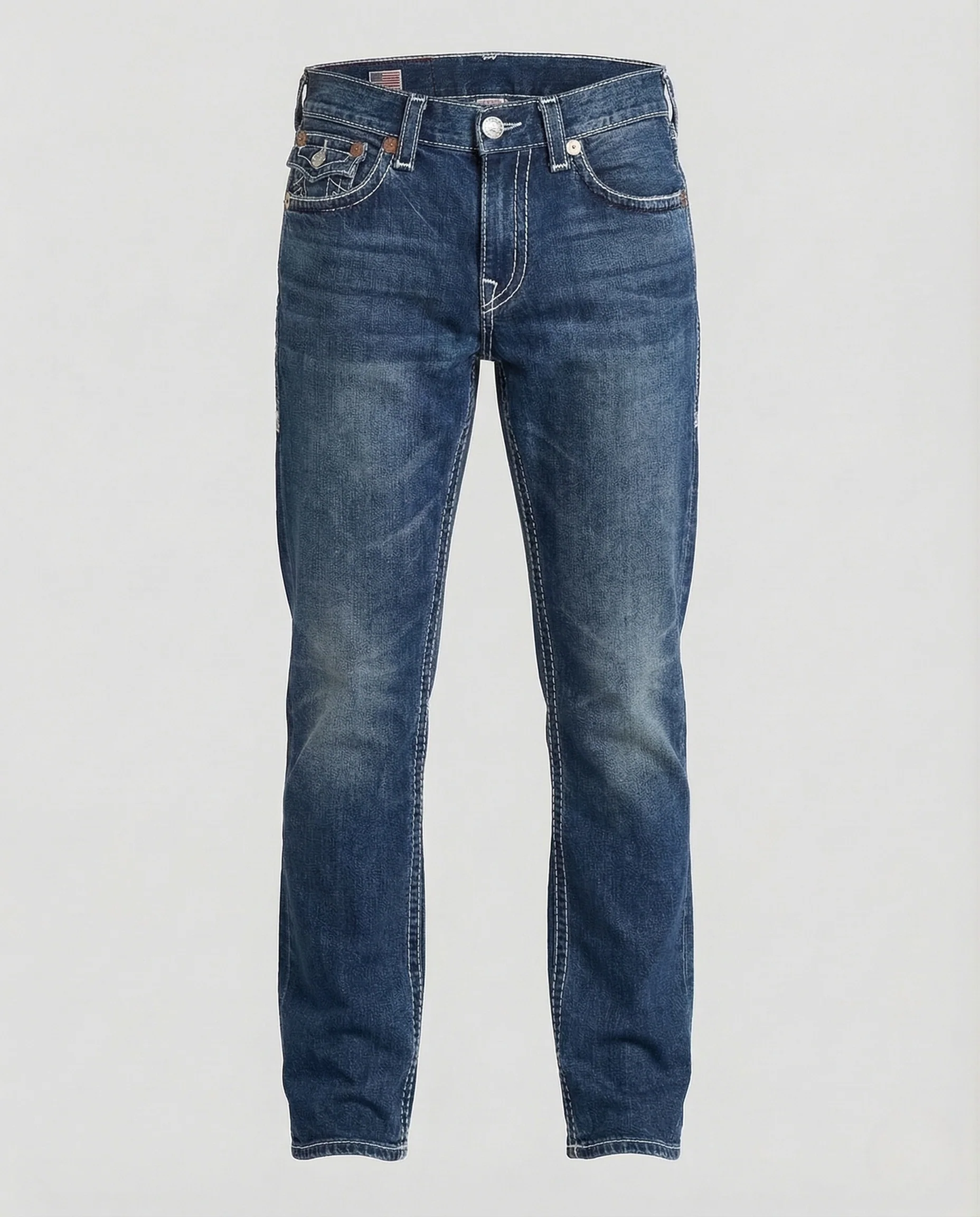 Herren Jeans Gerade Kontrastnähte - Image 7
