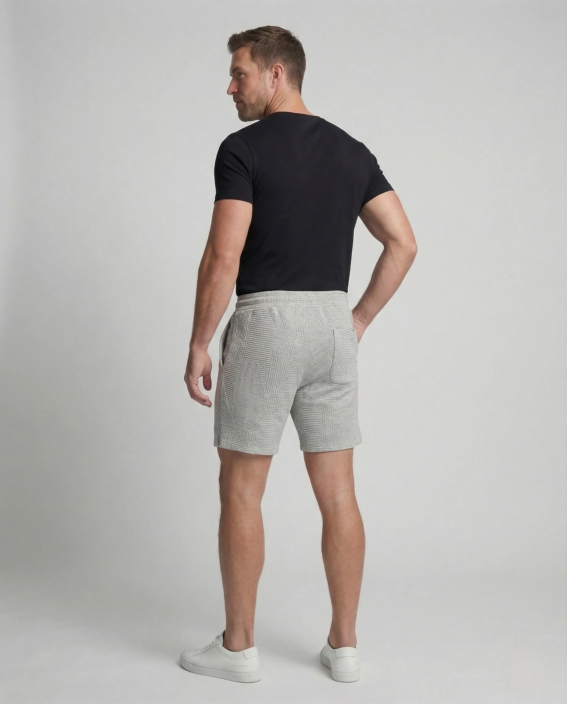 Herren gesteppte Freizeit-Shorts mit Tunnelzug & Taschen - Image 4