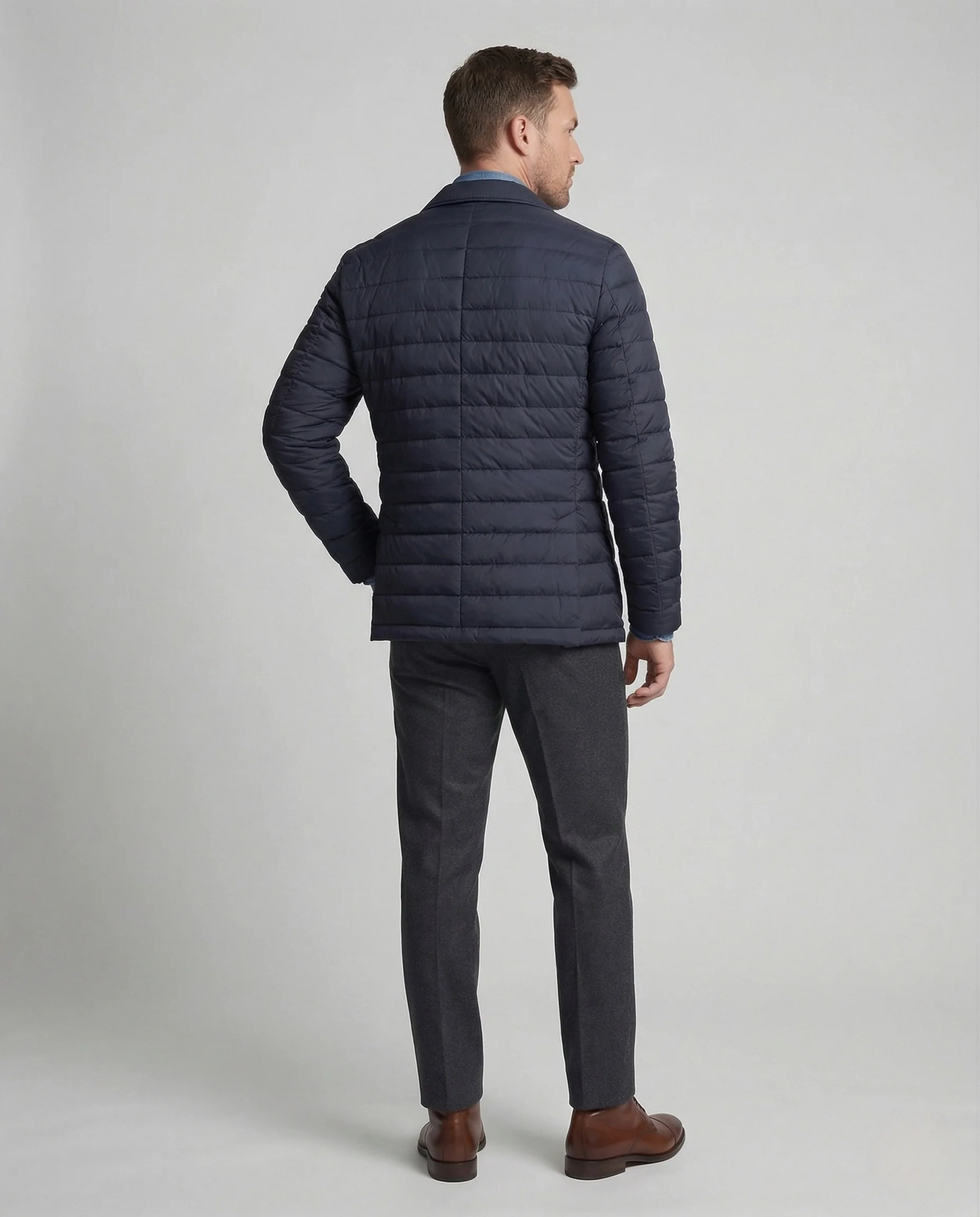 Herren gesteppter Blazer mit Wärmedämmung Sakko - Image 4