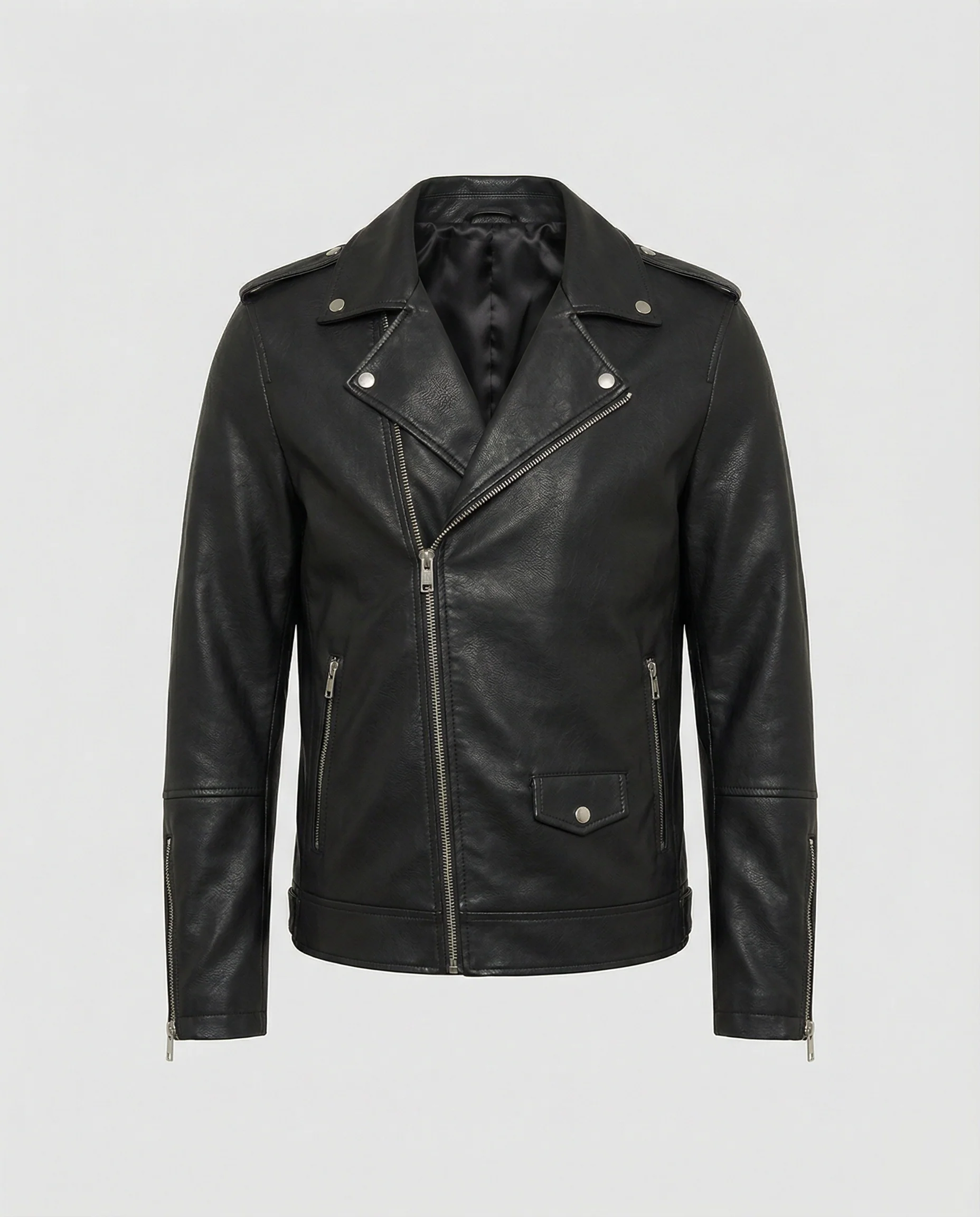 Herren Nappaleder Motorradjacke