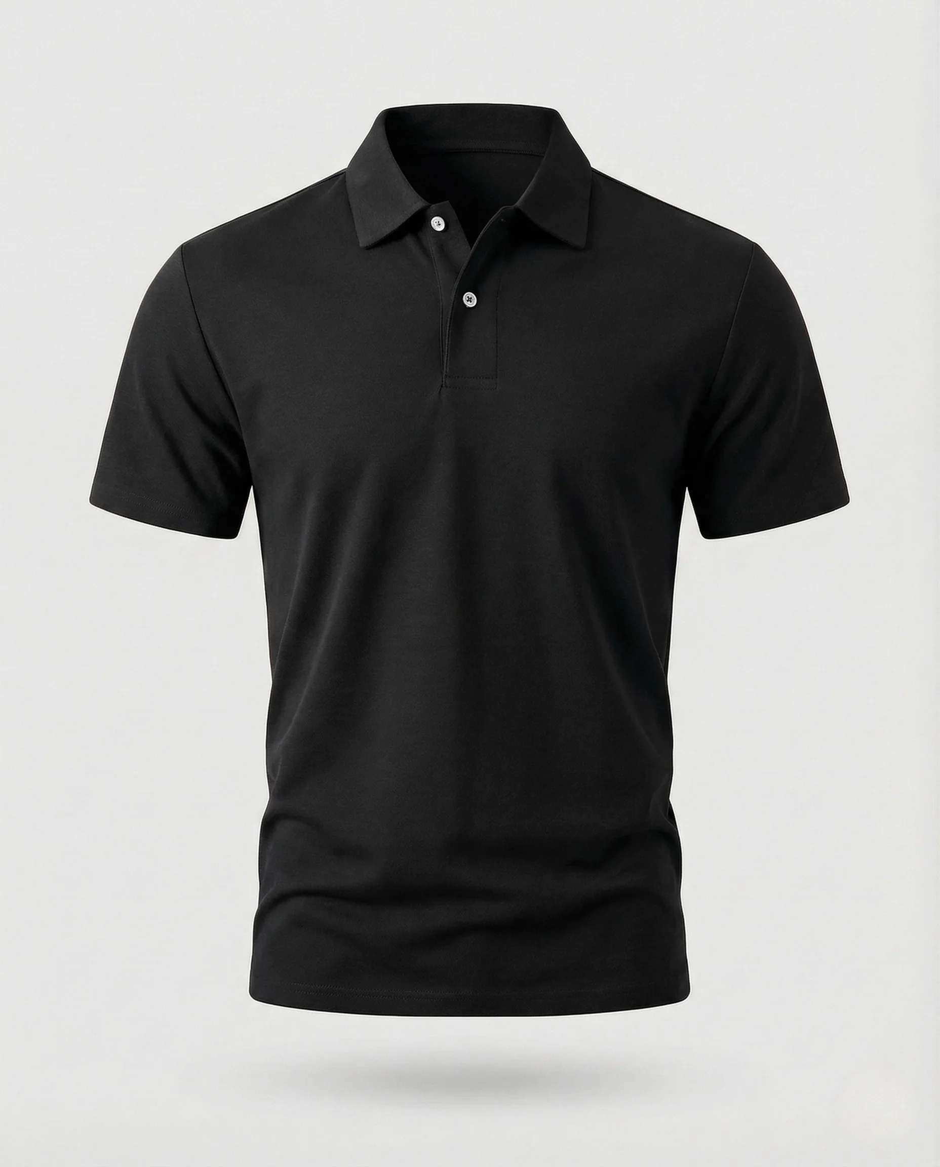 Herren Baumwoll Jersey Poloshirt minimalistisch - Image 9