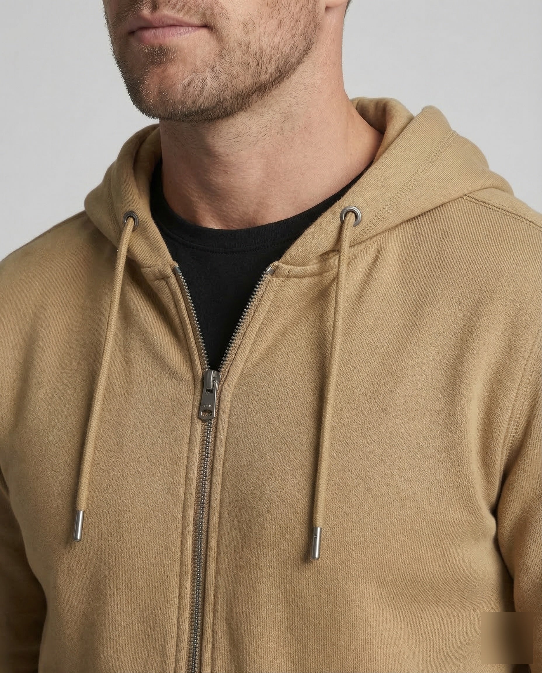 Kapuzenjacke Baumwollmix Mit Reißverschluss Herren - Image 3