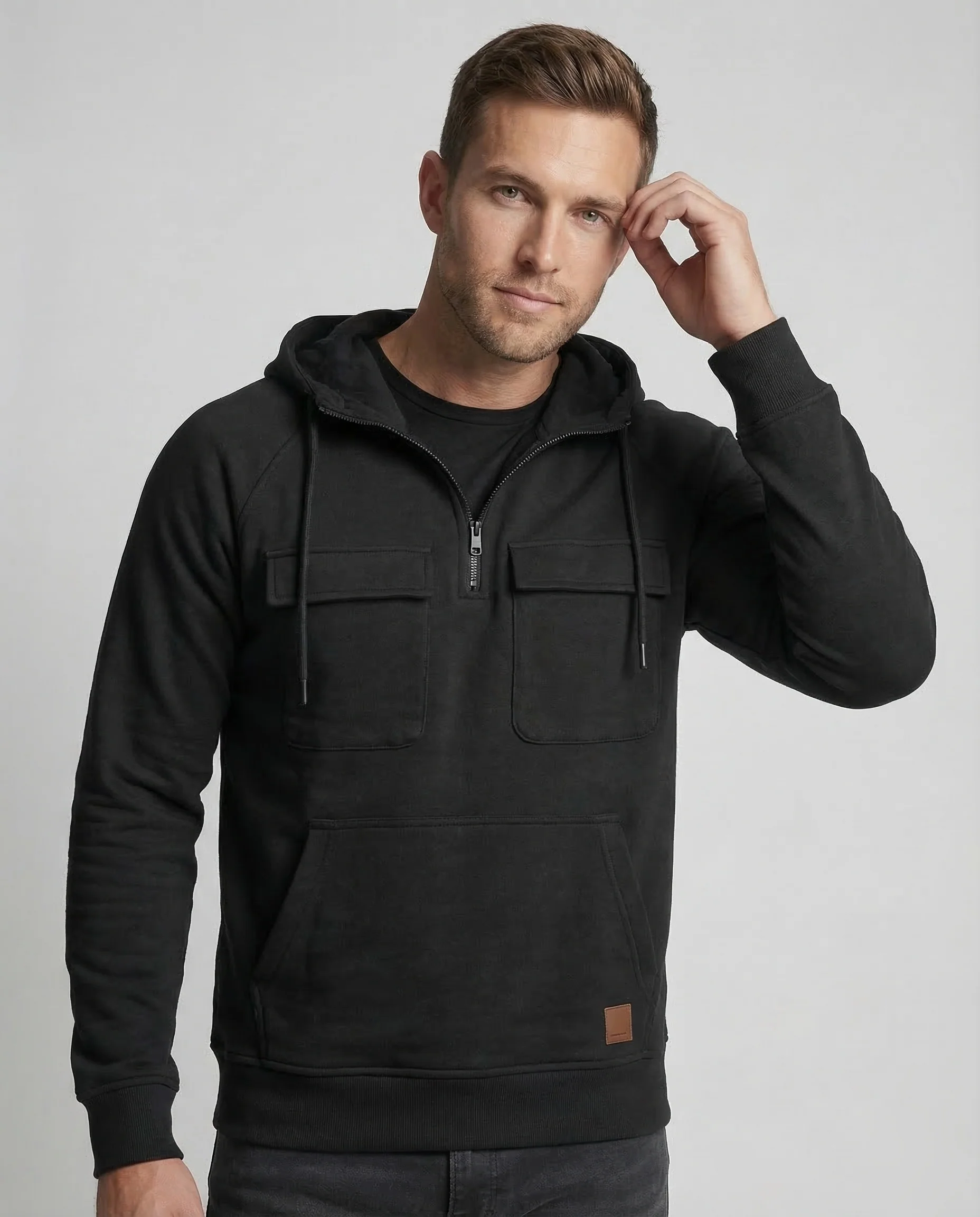 Kapuzenpullover Halbzip Utility Herren - Image 2