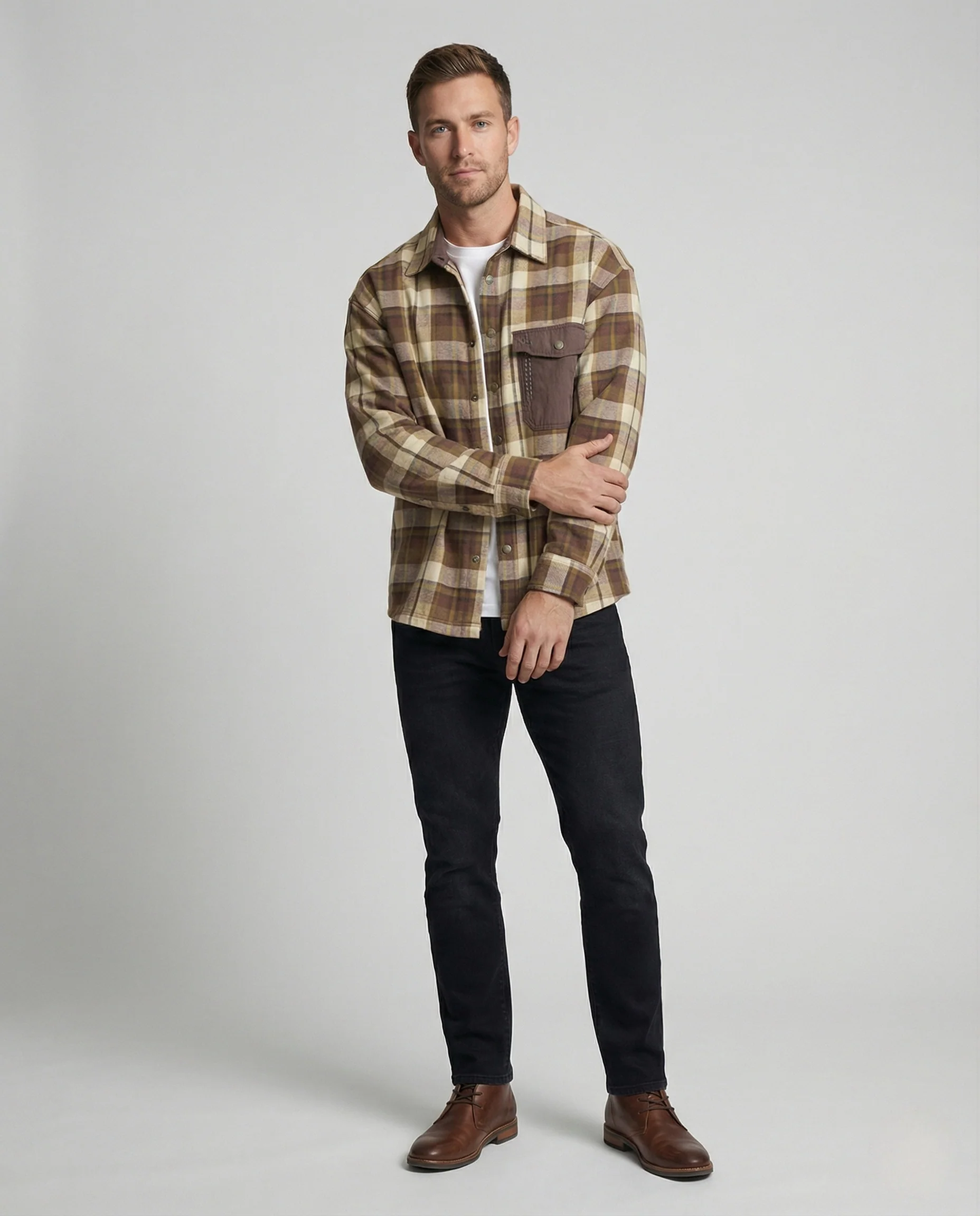 Herren Langarmhemd kariert Slim - Image 2