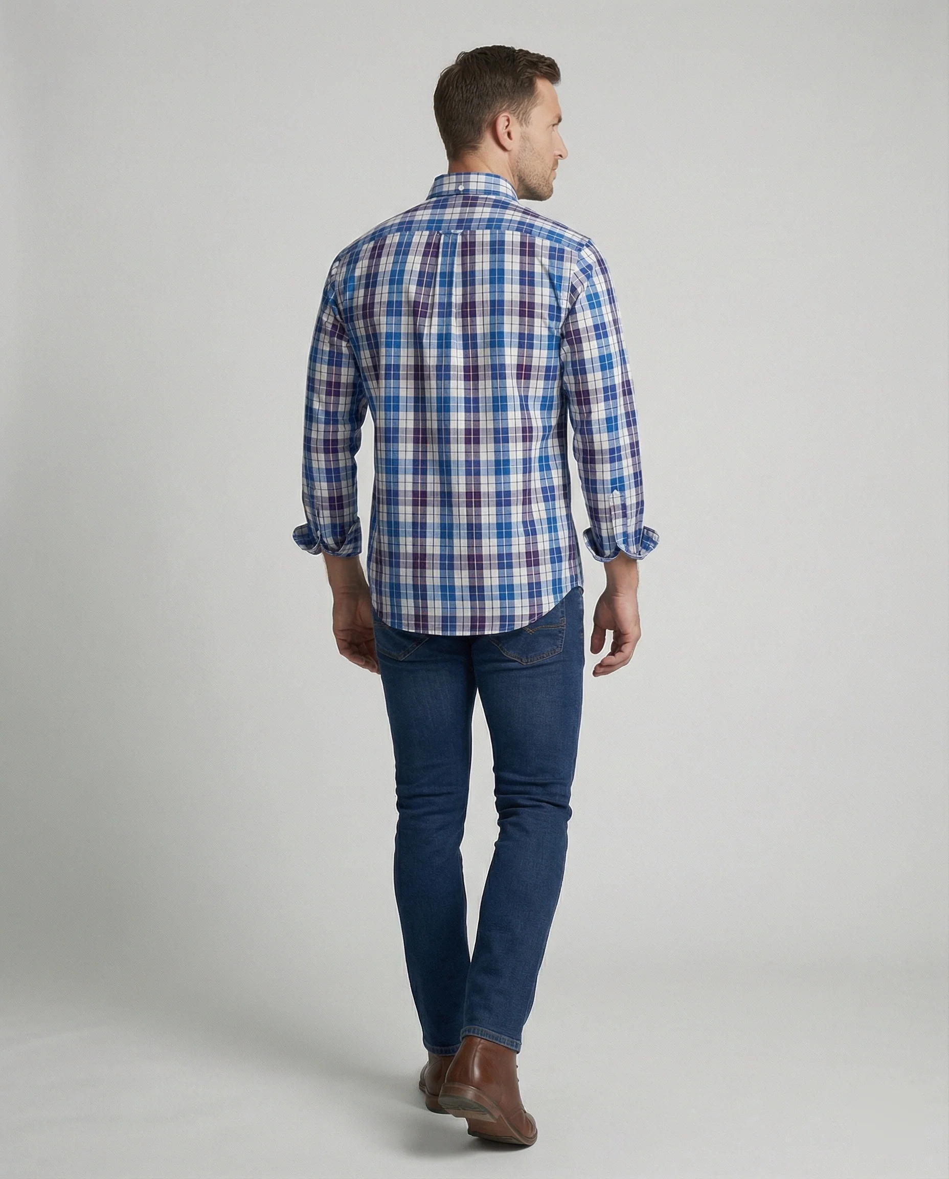 Herren Flanell Langarmhemd Kariert - Image 2