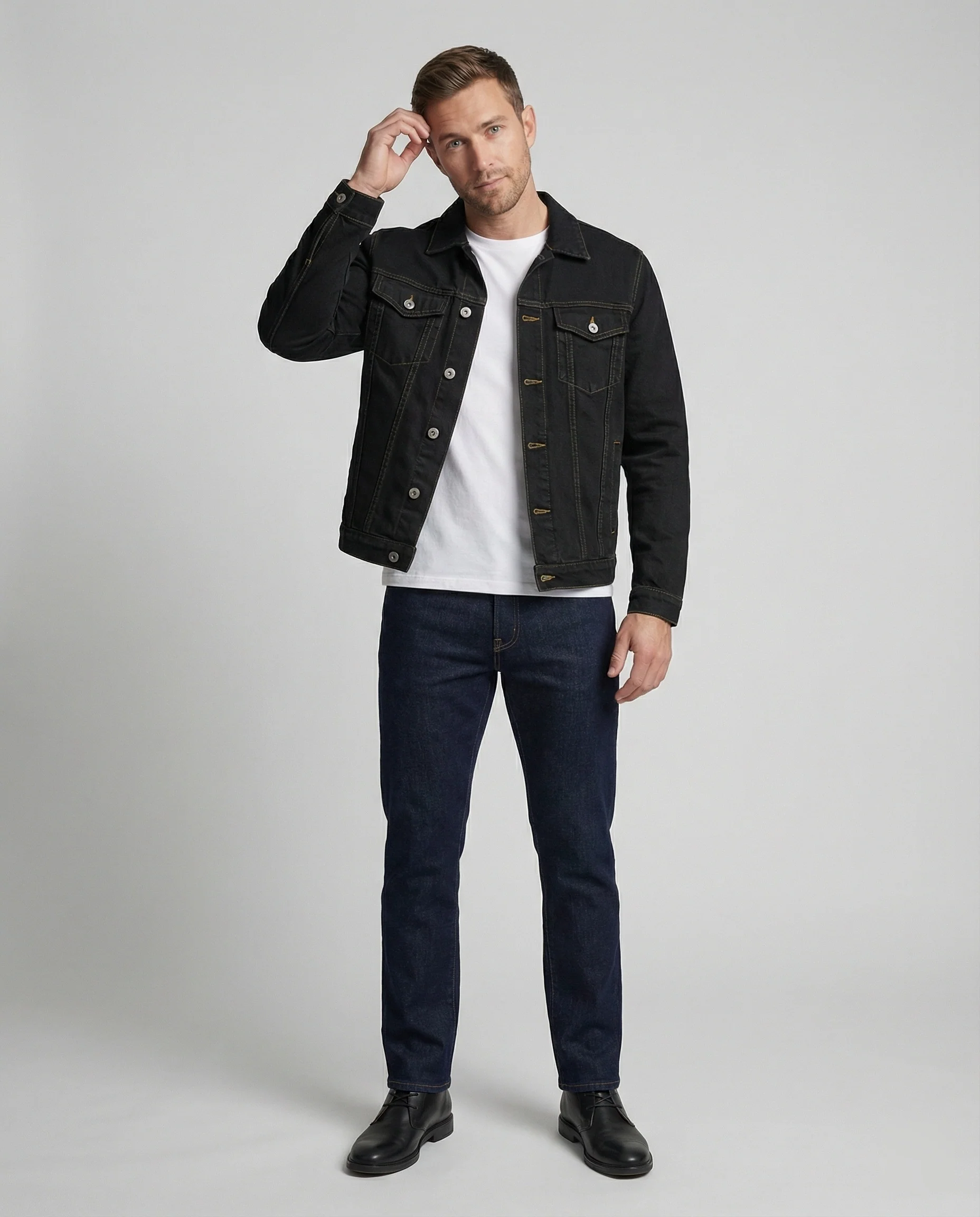 Herren Jeansjacke Trucker Klassisch - Image 3