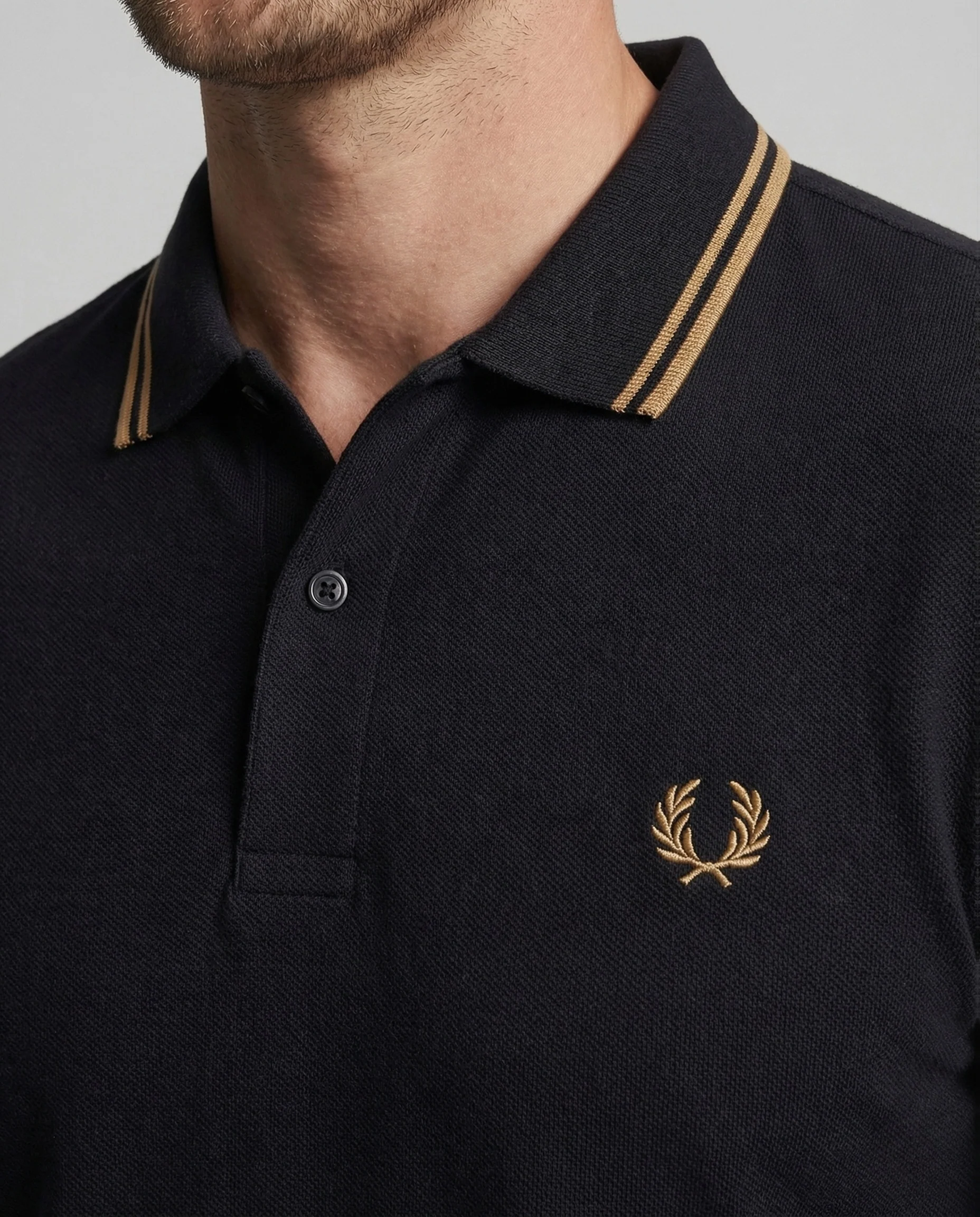 Herren Poloshirt Baumwolle Kontraststreifen - Image 3